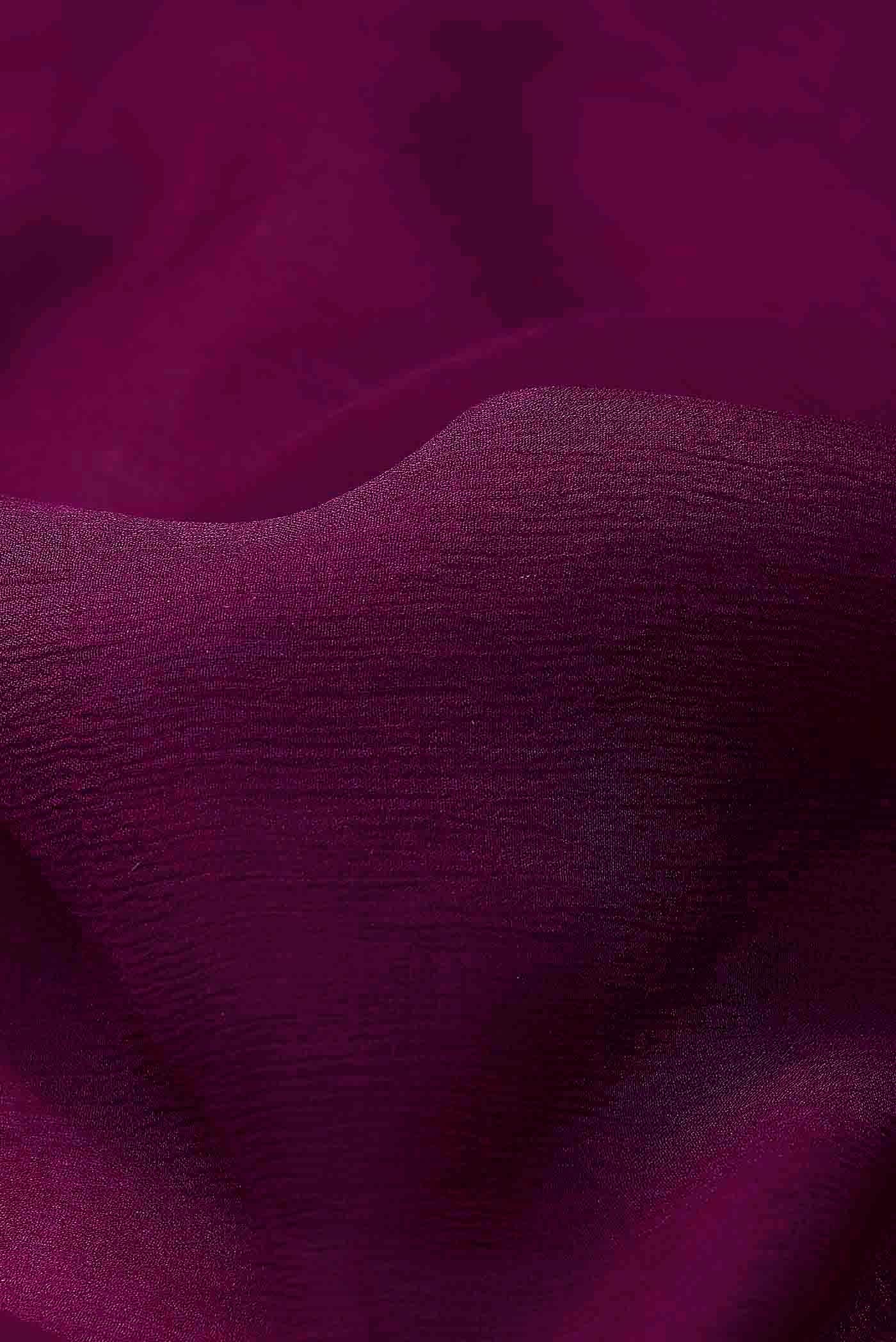 Purple Mysore Crepe Saree