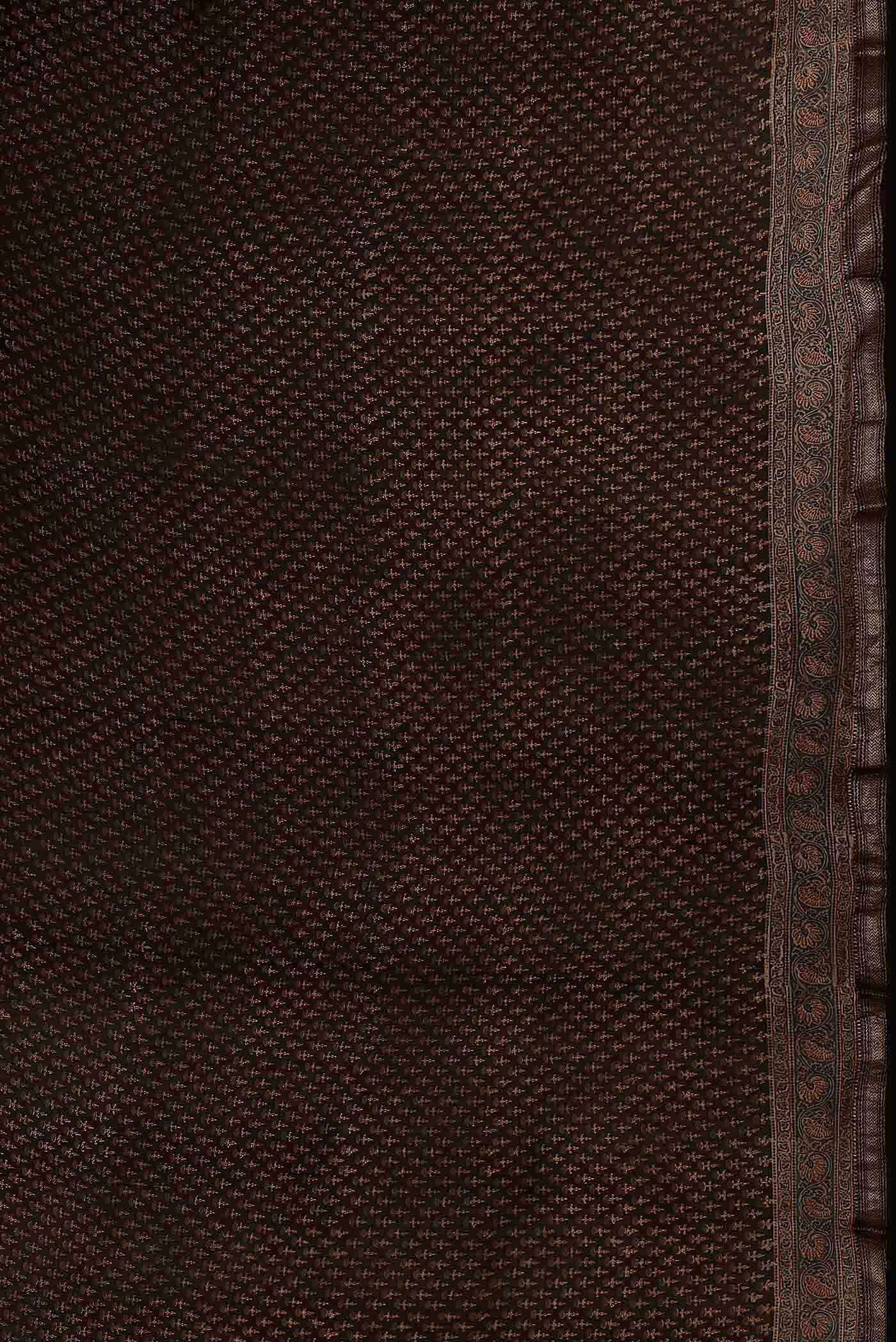 Black Maheshwari Silk Cotton Saree