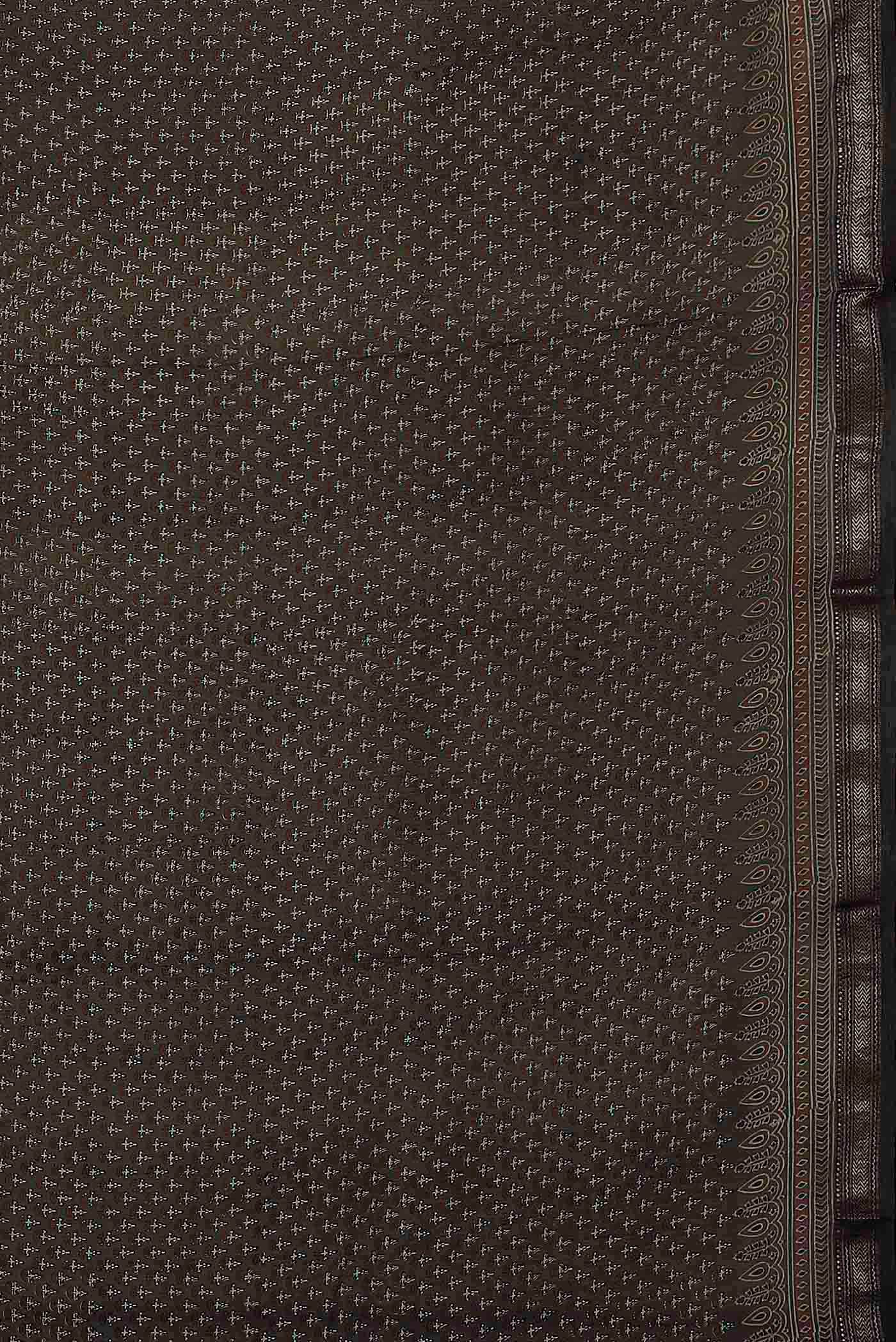 Brown Bhagalpuri Tussar Silk Saree