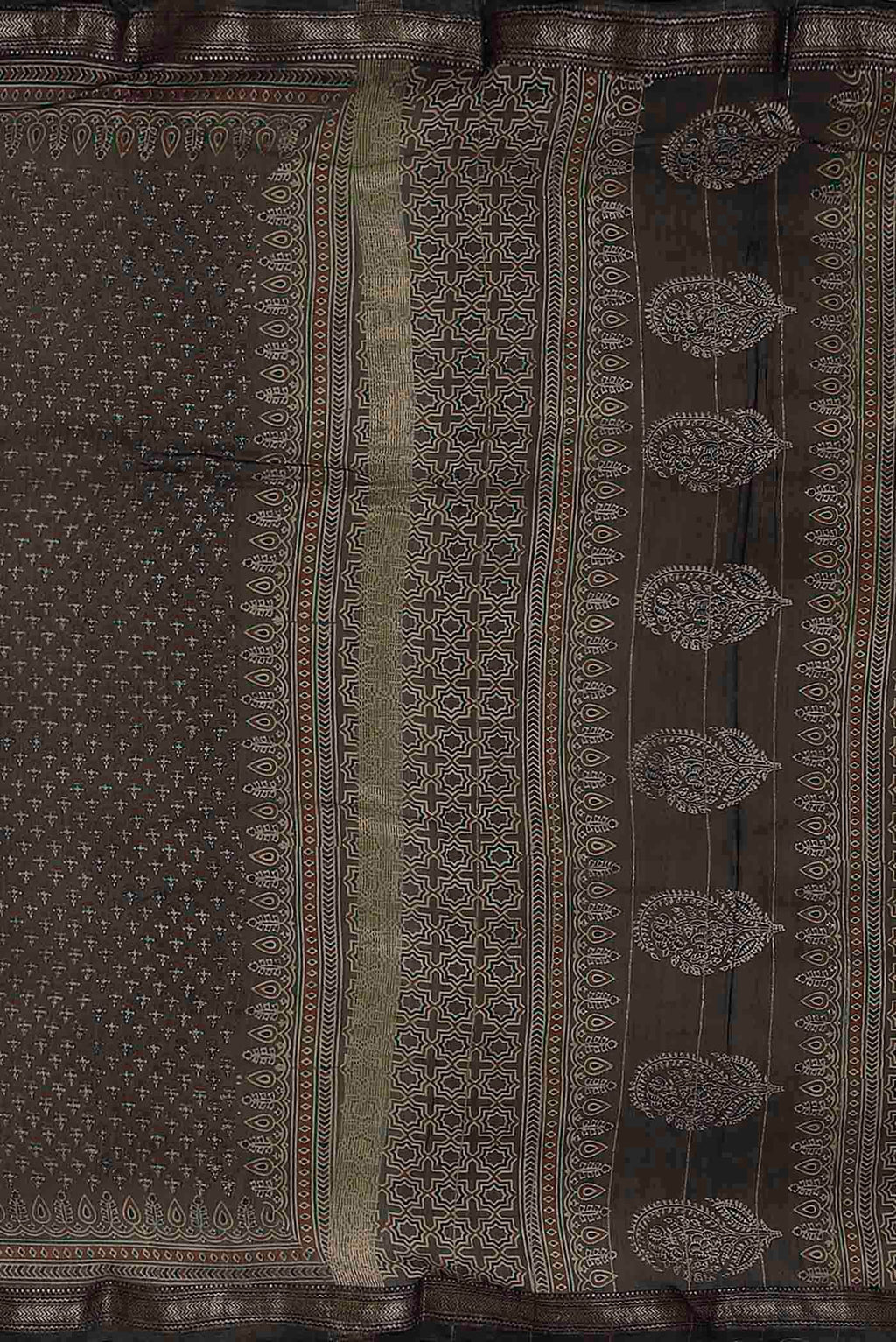 Brown Bhagalpuri Tussar Silk Saree