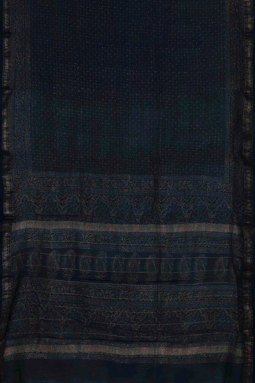 Blue Bhagalpuri Tussar Silk Saree