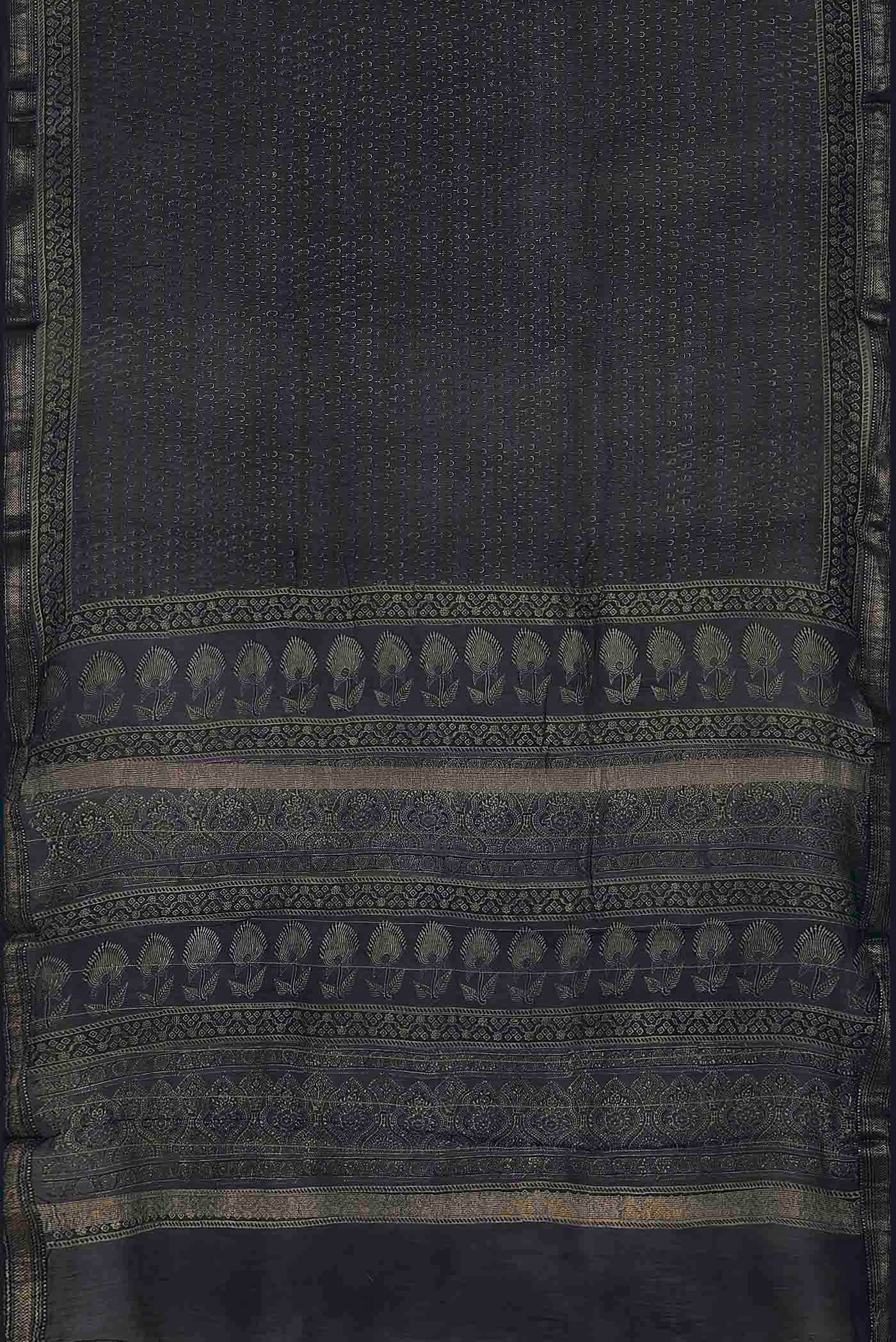 Blue Maheshwari Silk Cotton Saree