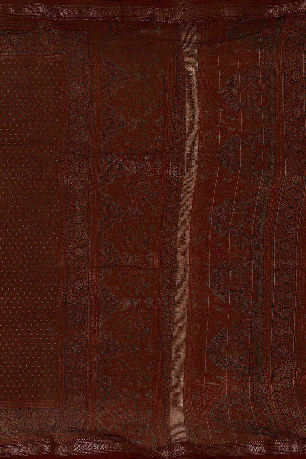 Maroon Maheshwari Silk Cotton Saree