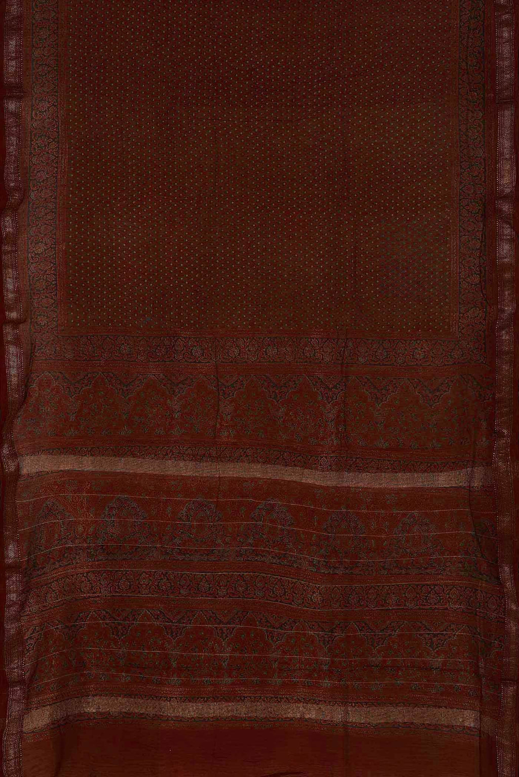 Maroon Maheshwari Silk Cotton Saree