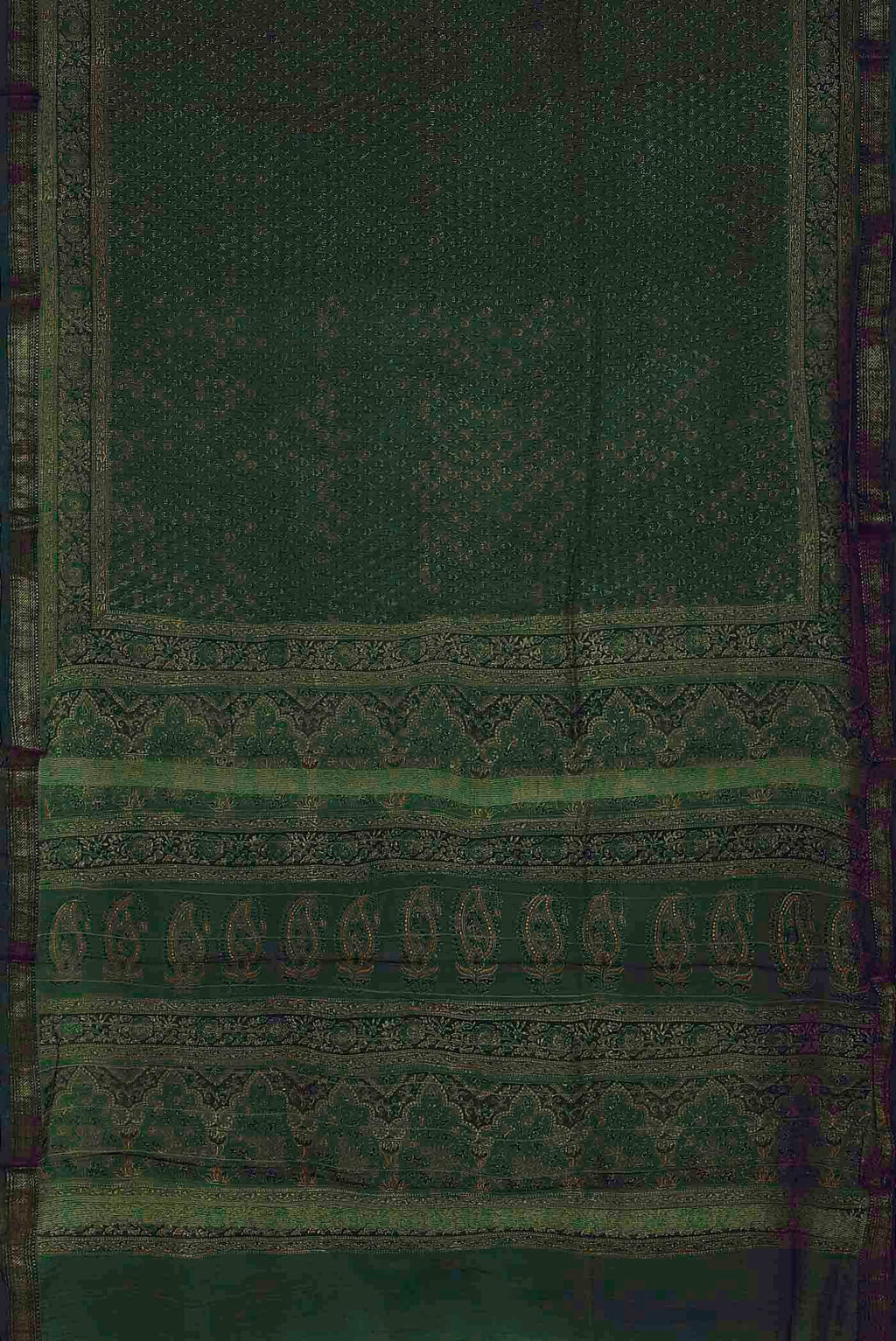 Green Maheshwari Silk Cotton Saree