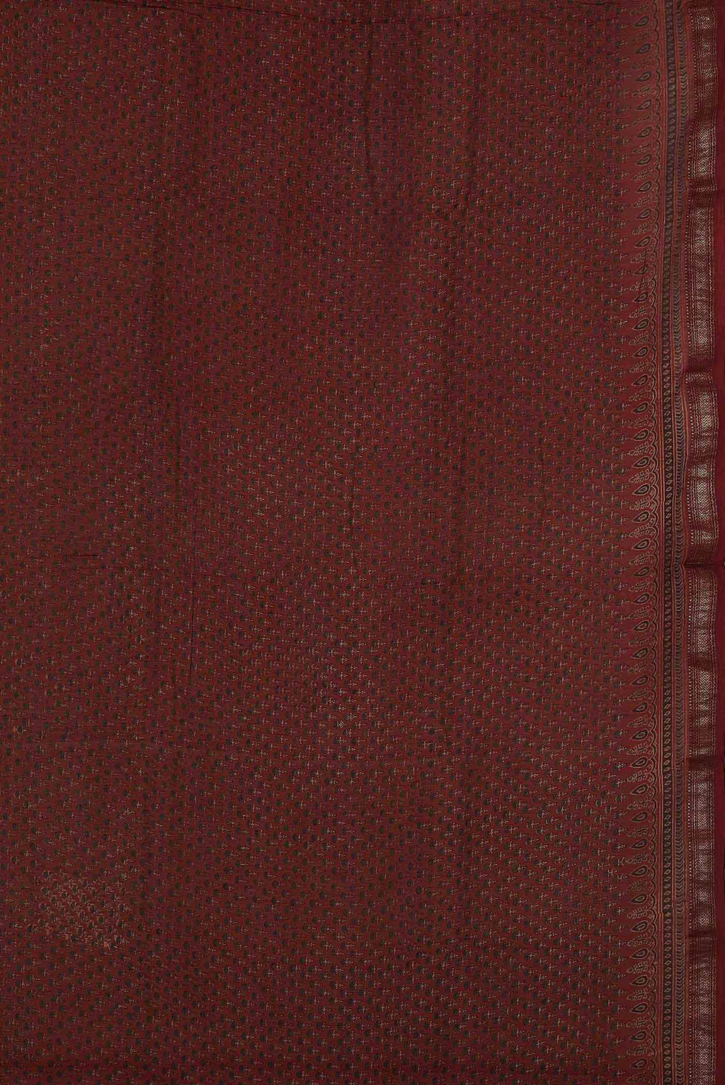 Maroon Maheshwari Silk Cotton Saree