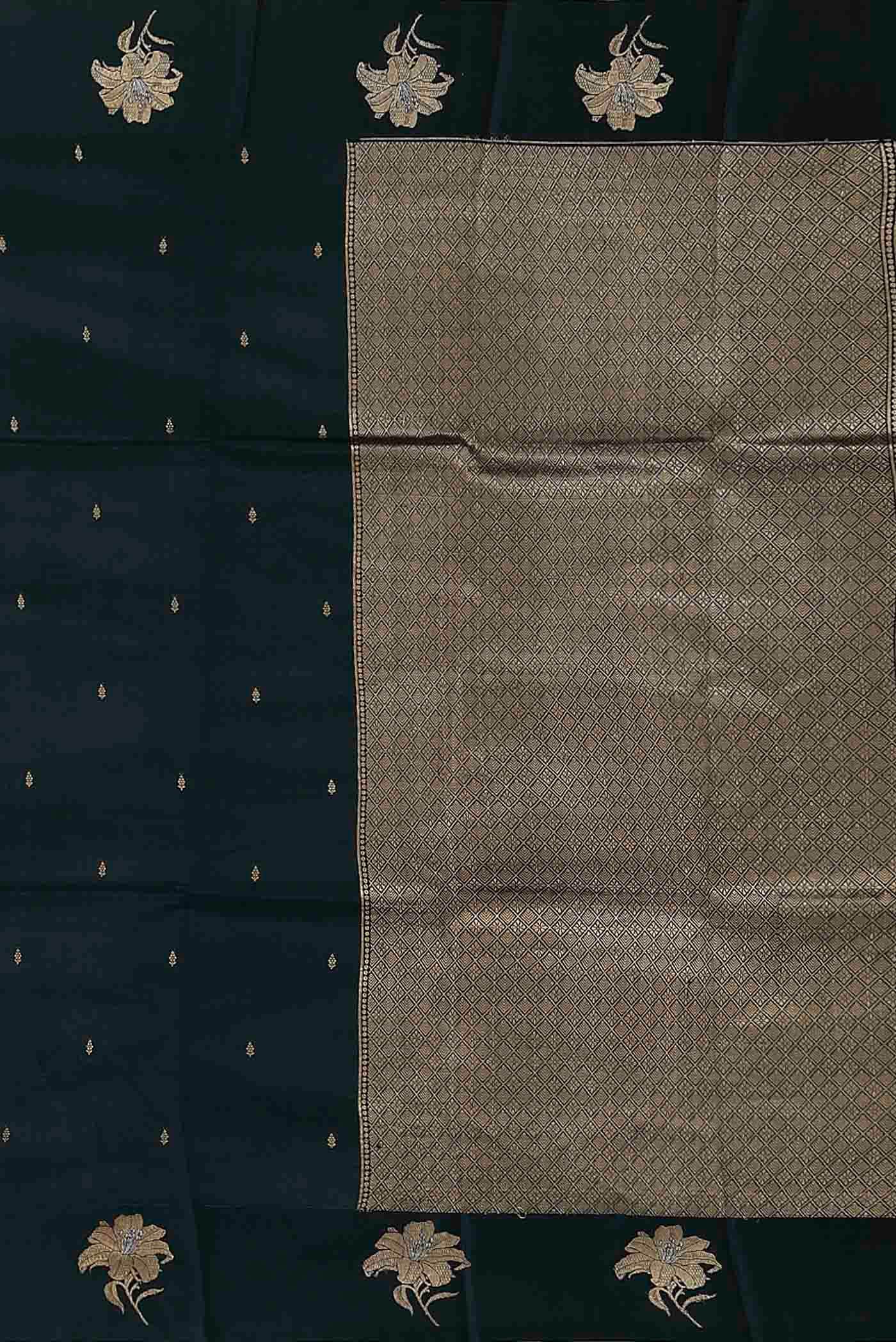 Blue Banarasi Katan Silk Saree