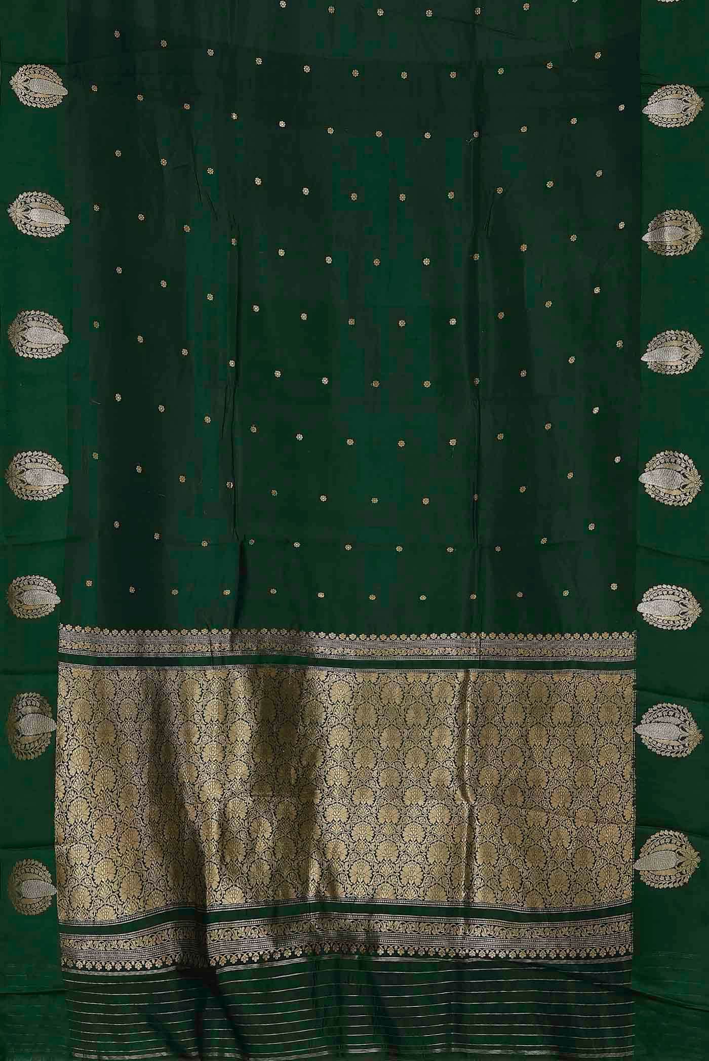 Green Banarasi Katan Silk Saree