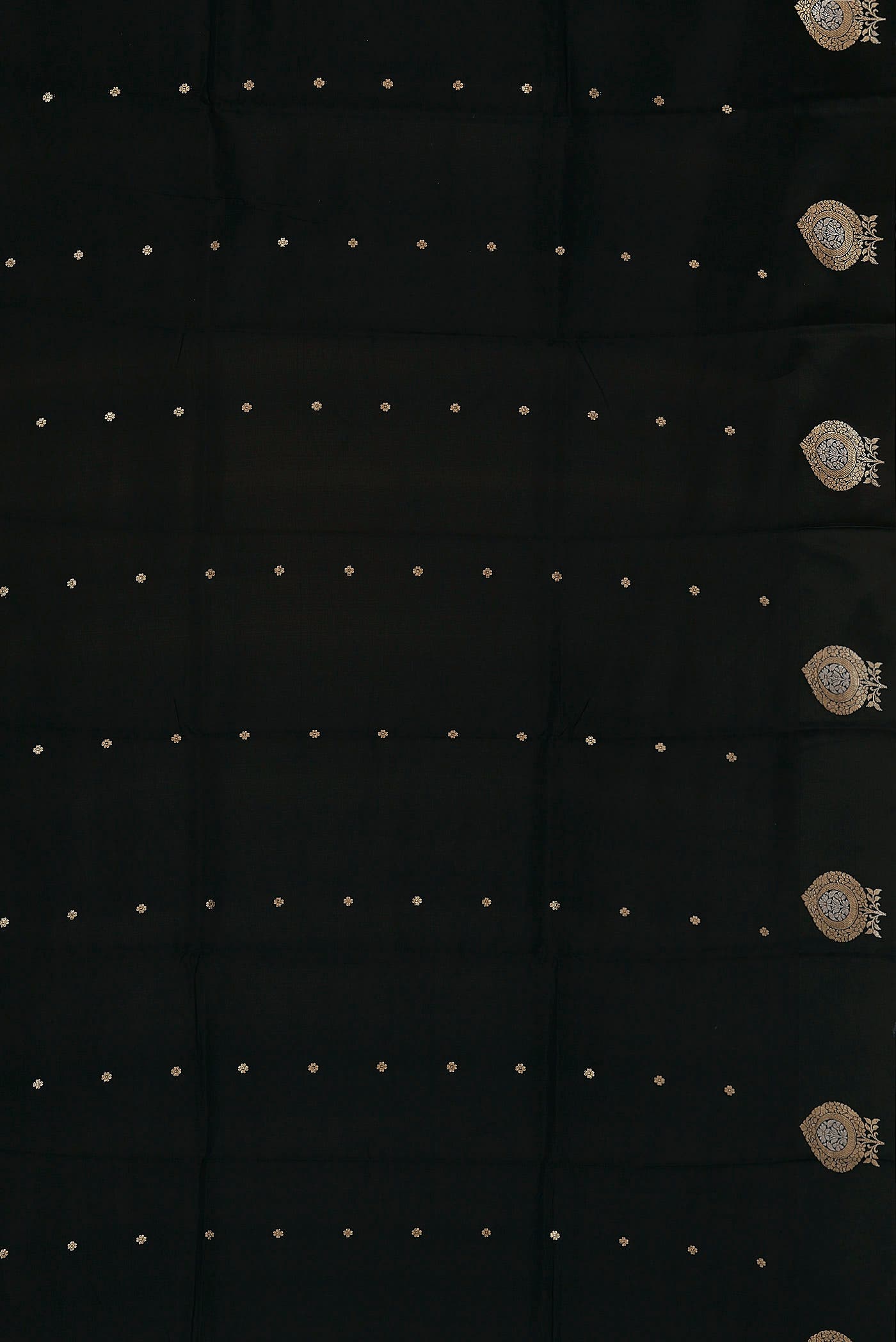 Black Banarasi Katan Silk Saree