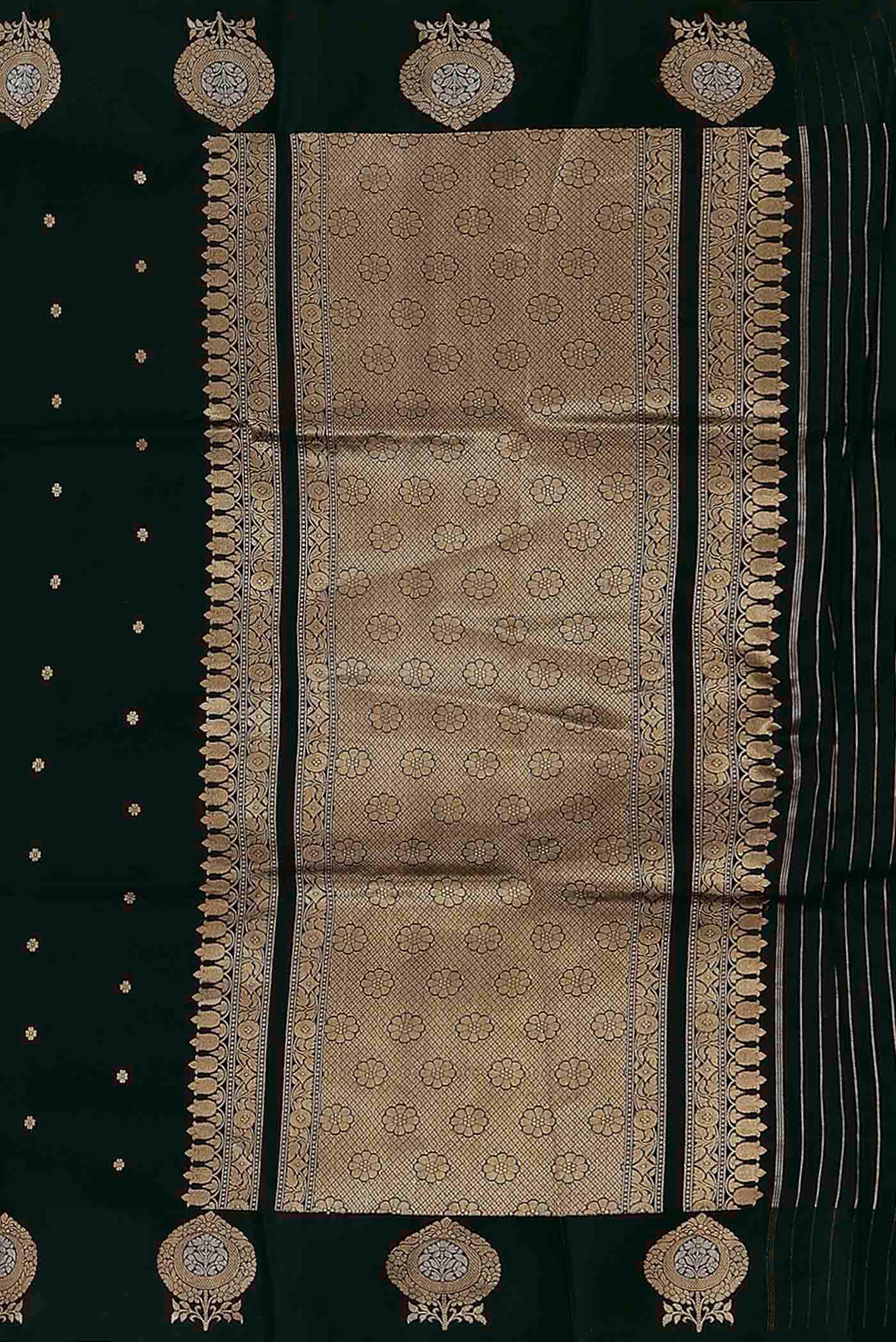 Black Banarasi Katan Silk Saree