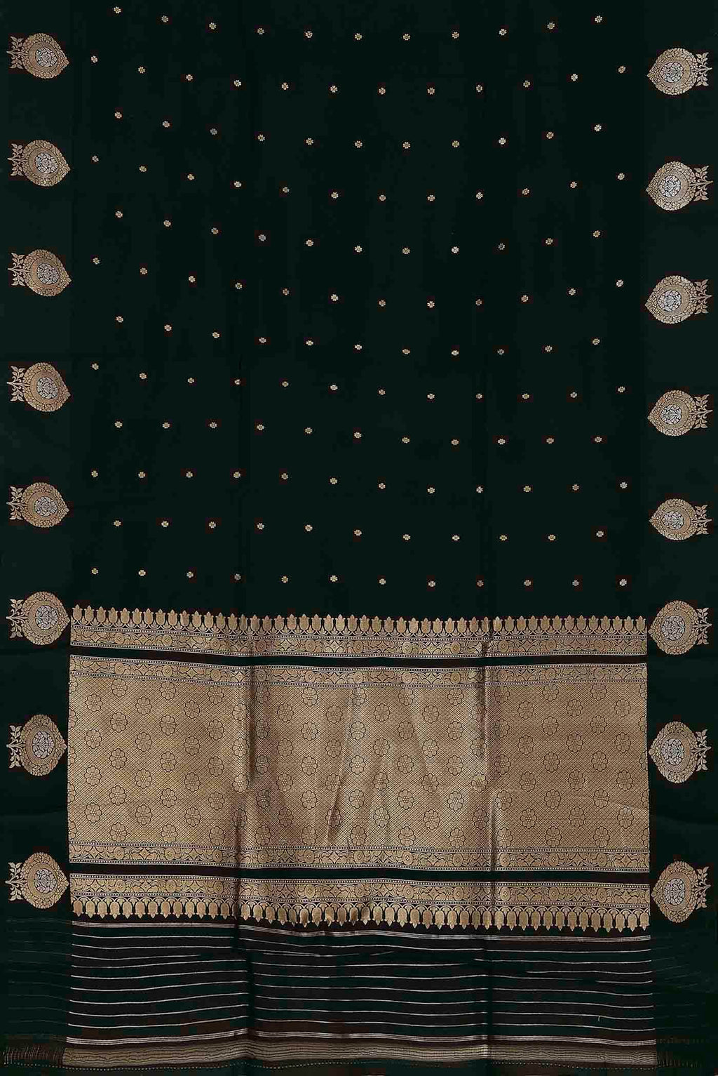 Black Banarasi Katan Silk Saree