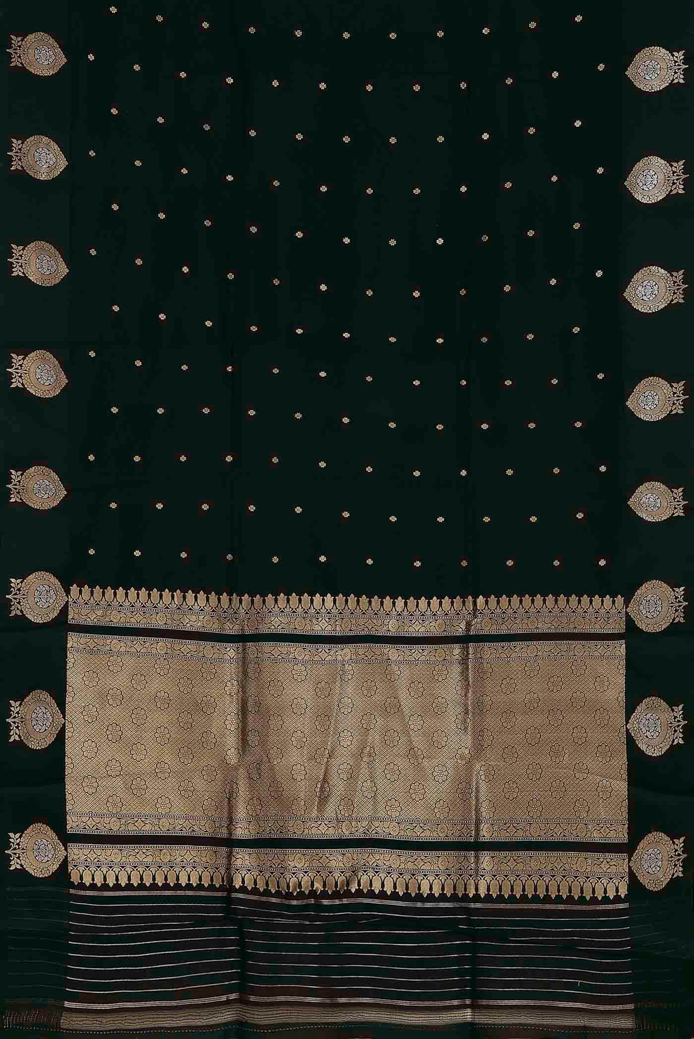 Black Banarasi Katan Silk Saree