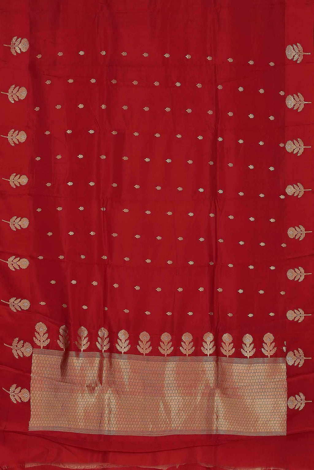 Red Banarasi Katan Silk Saree