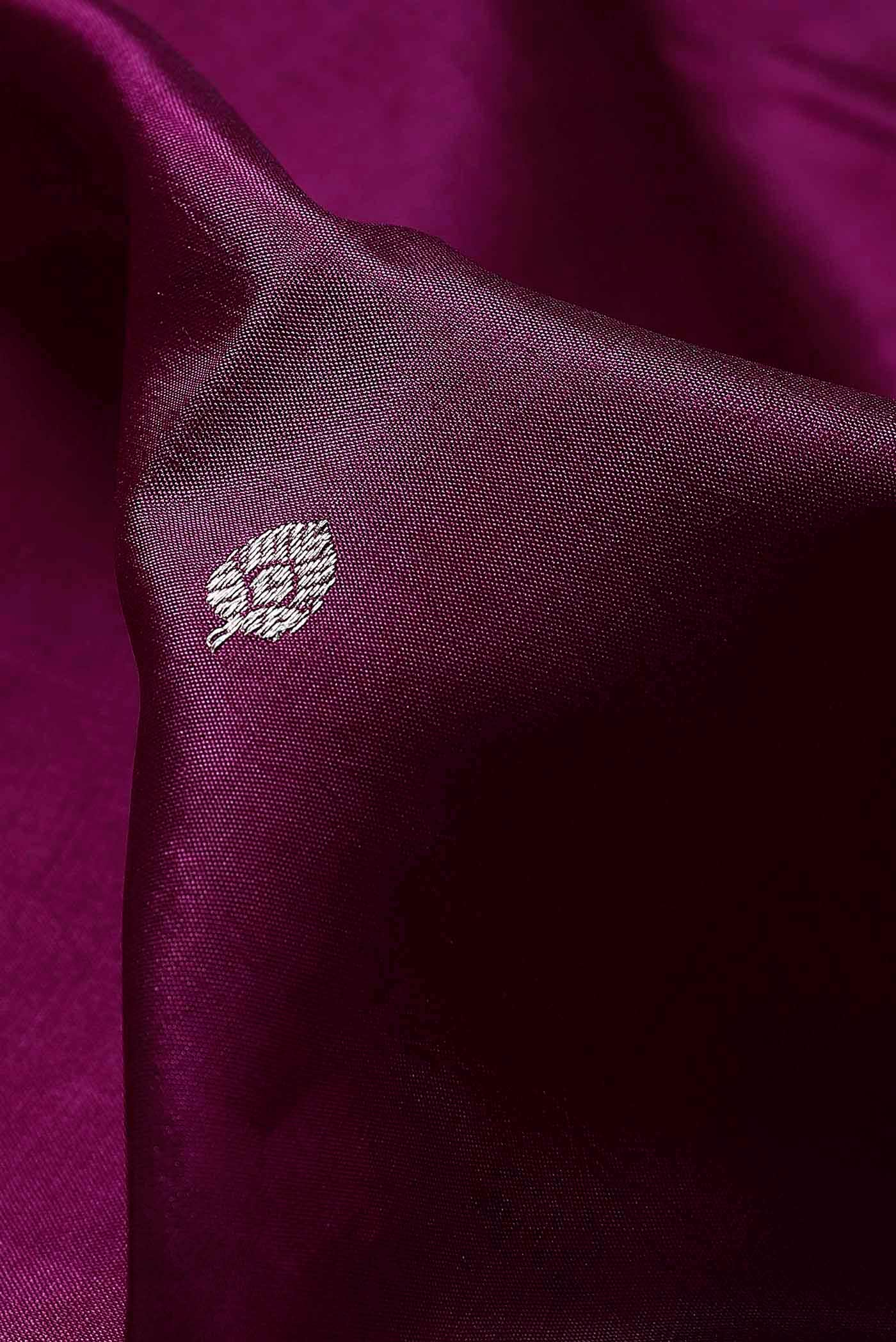 Purple Banarasi Katan Silk Saree
