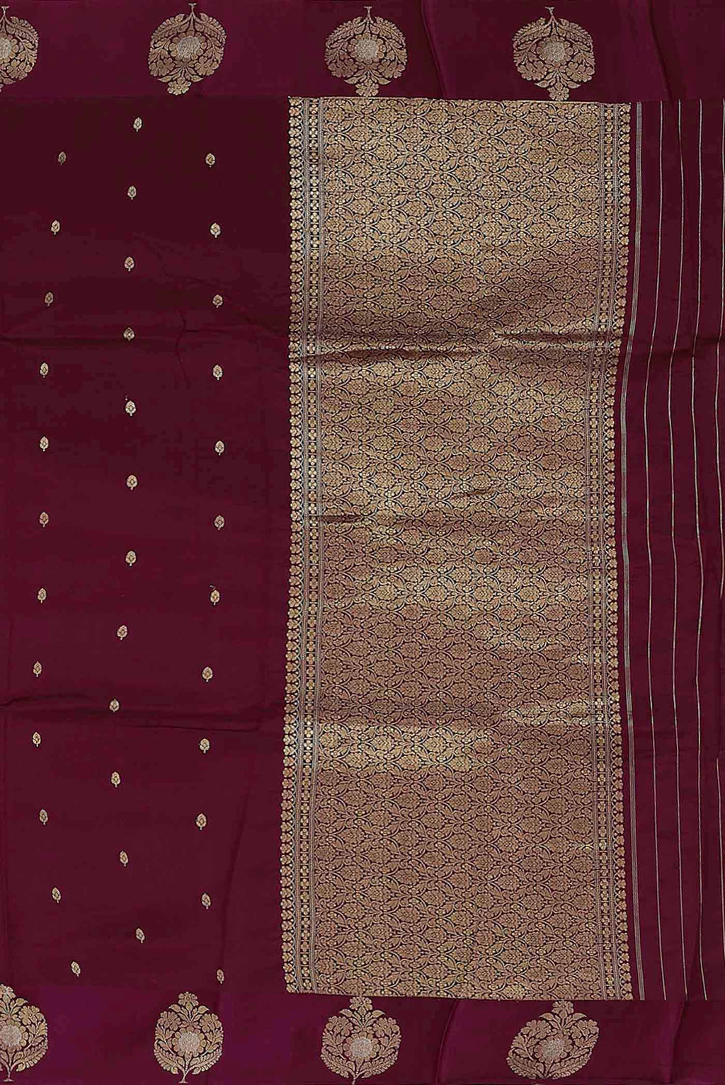 Purple Banarasi Katan Silk Saree