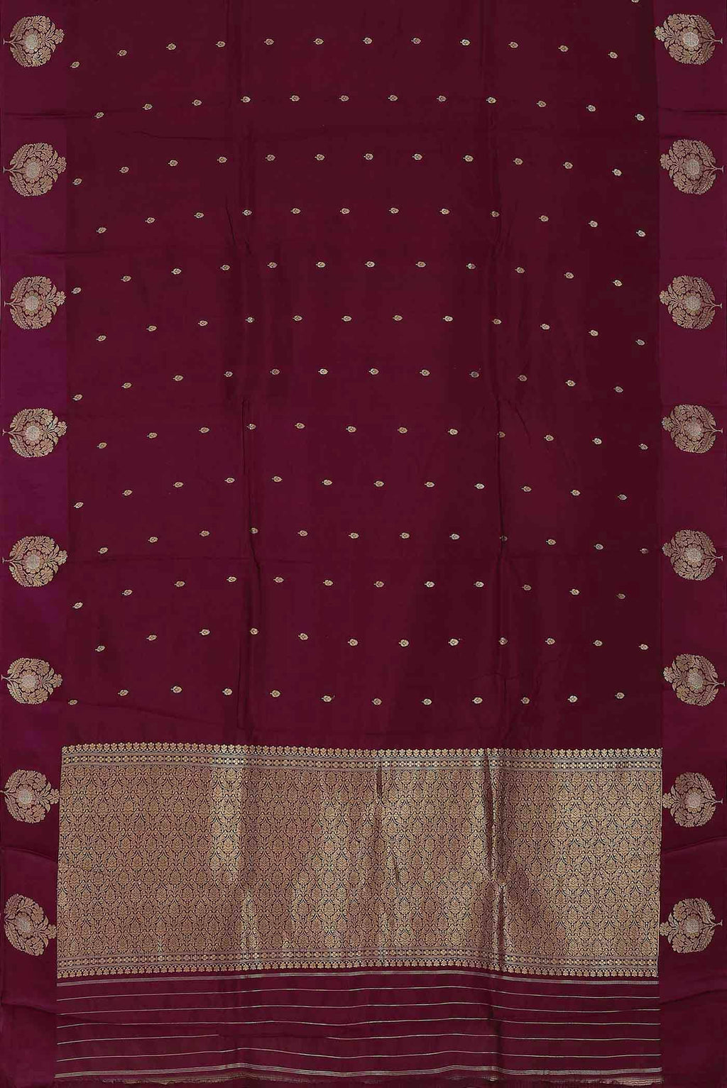 Purple Banarasi Katan Silk Saree