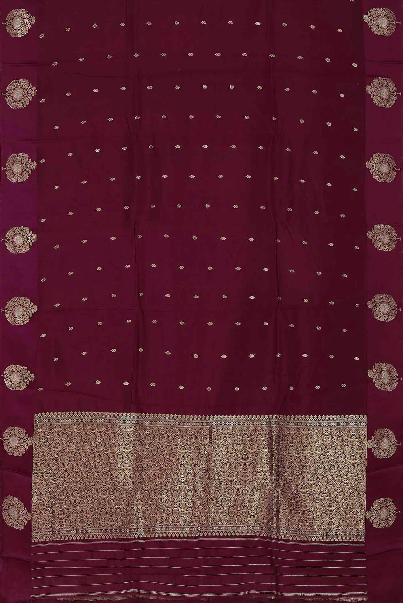 Purple Banarasi Katan Silk Saree