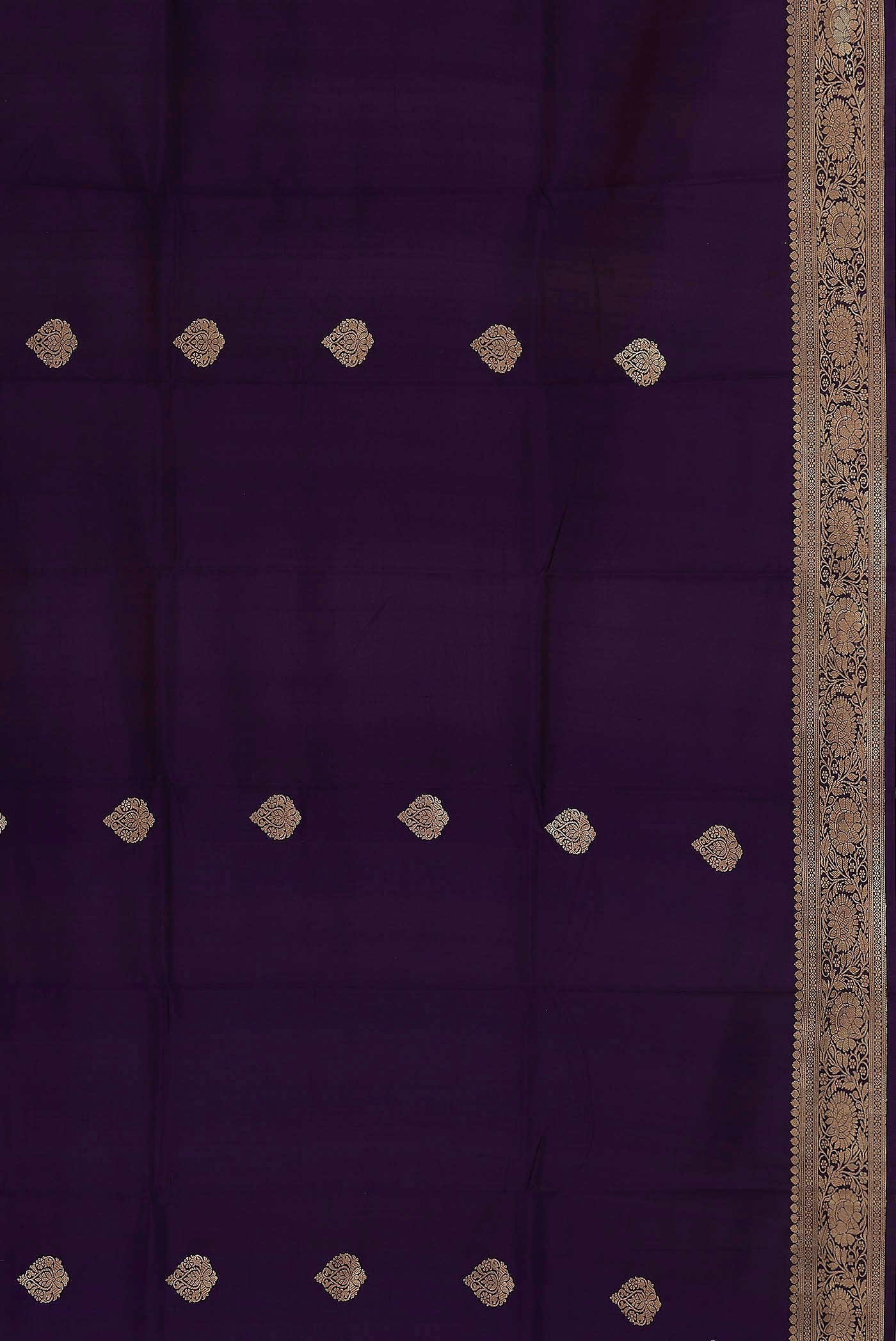 Violet Banarasi Katan Silk Saree