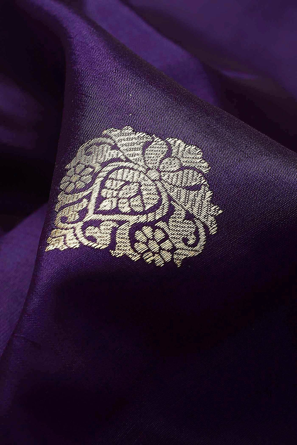 Violet Banarasi Katan Silk Saree