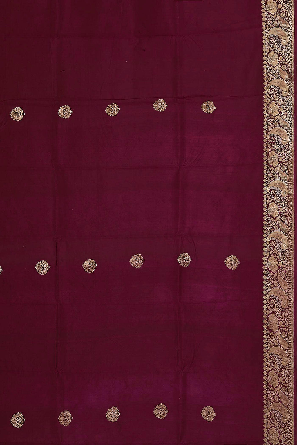 Maroon Banarasi Katan Silk Saree