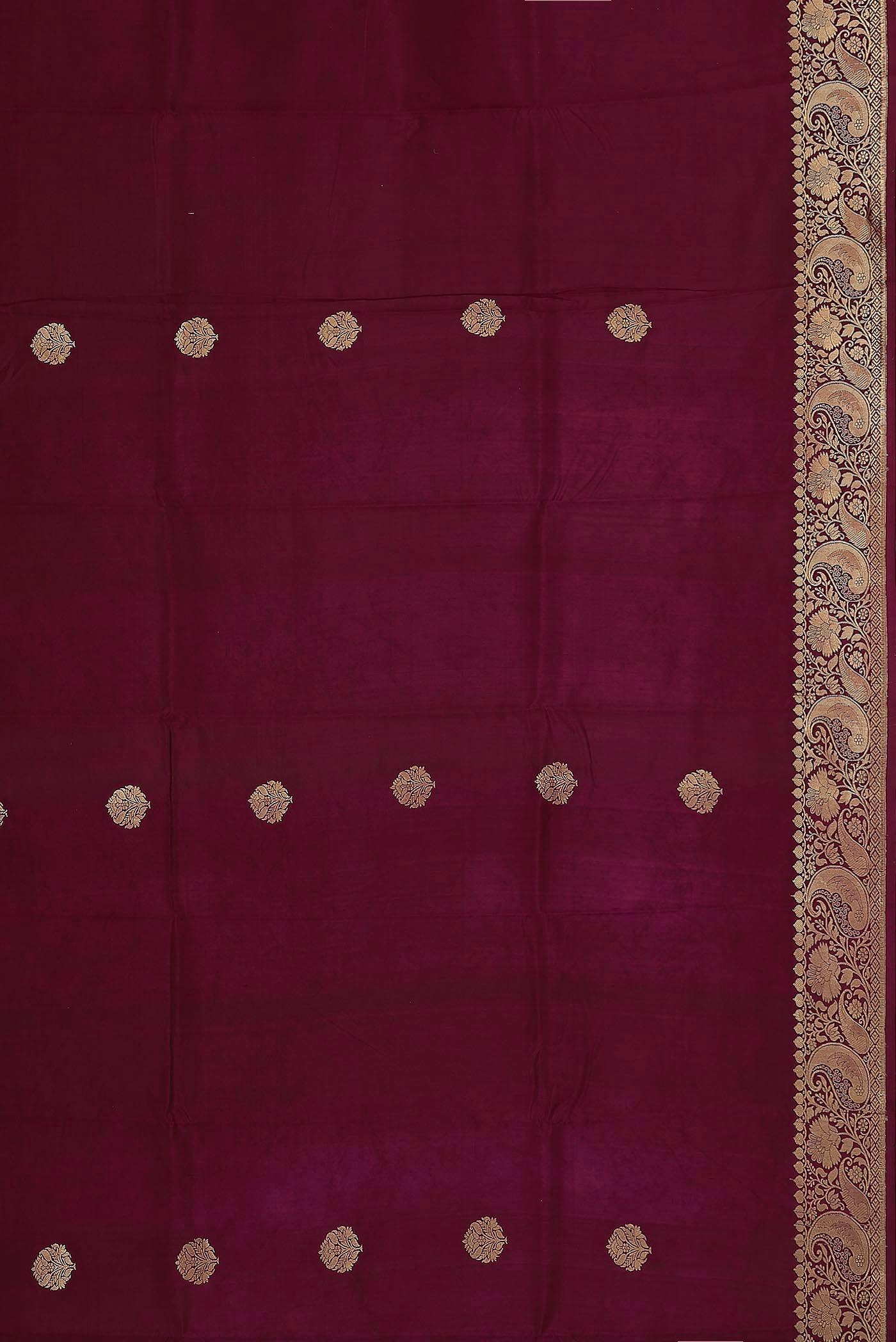 Maroon Banarasi Katan Silk Saree