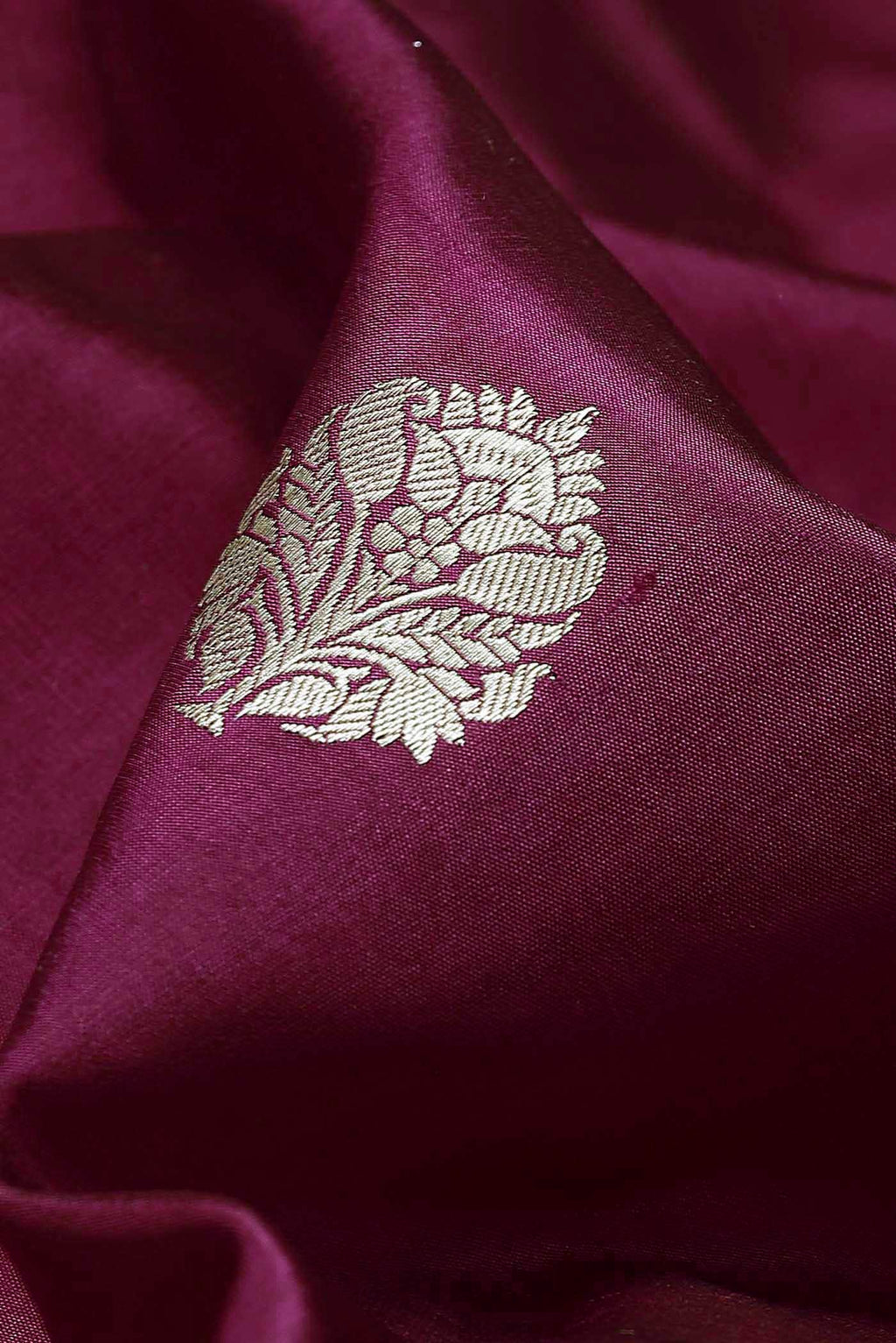 Maroon Banarasi Katan Silk Saree