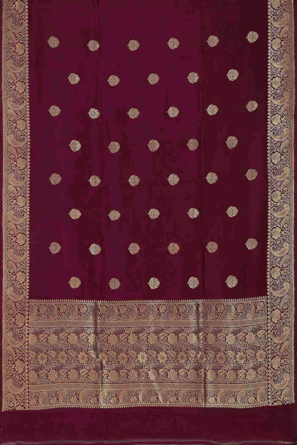 Maroon Banarasi Katan Silk Saree