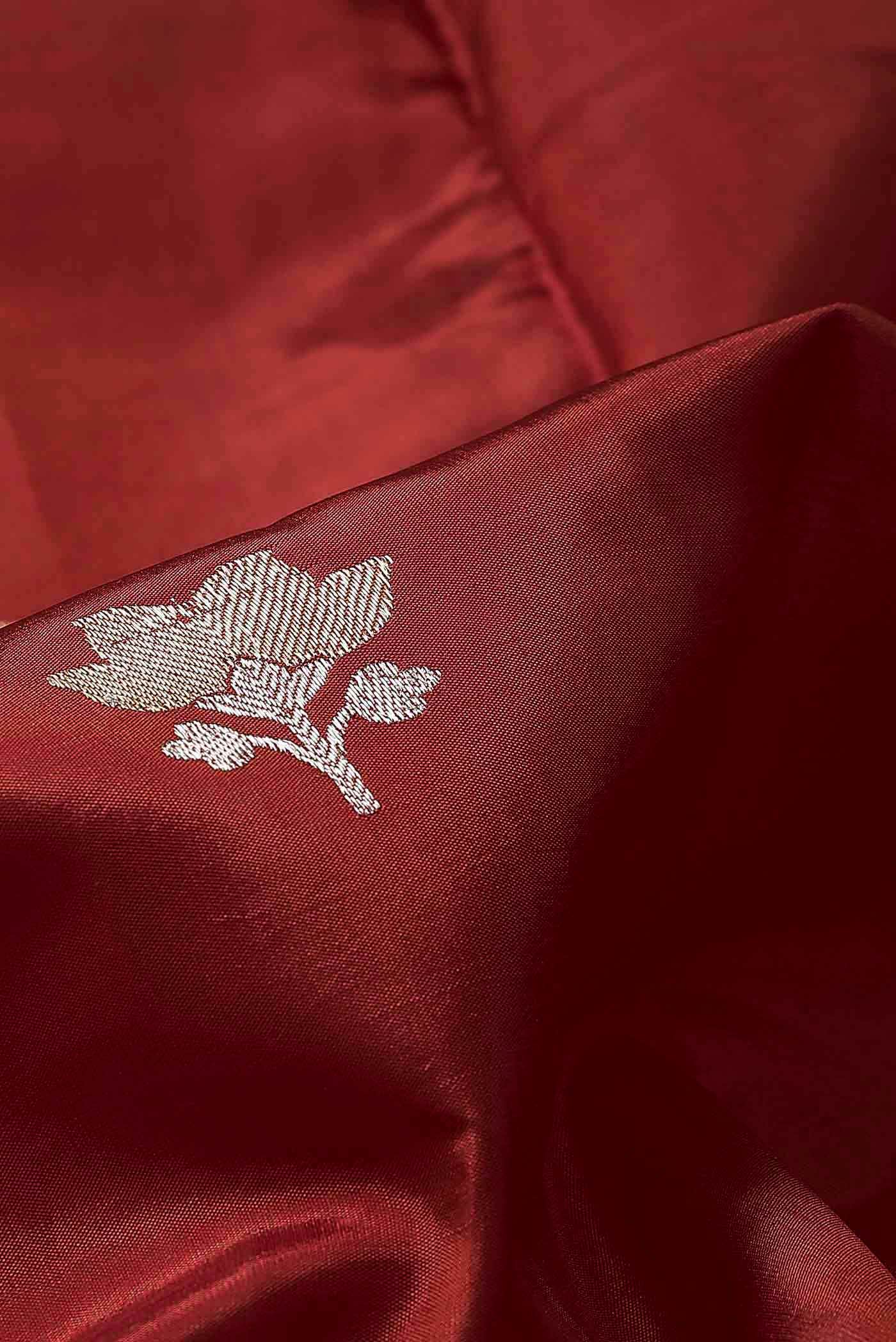 Maroon Banarasi Katan Silk Saree