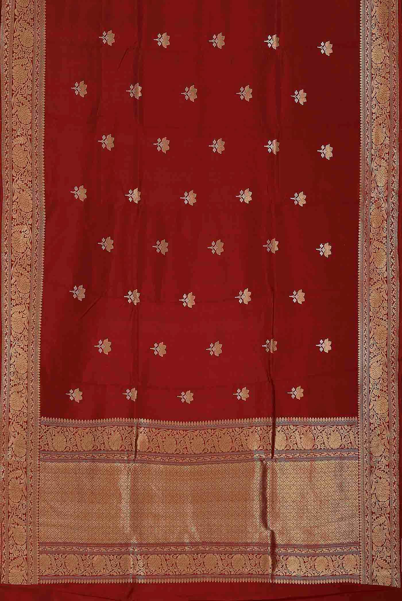 Maroon Banarasi Katan Silk Saree