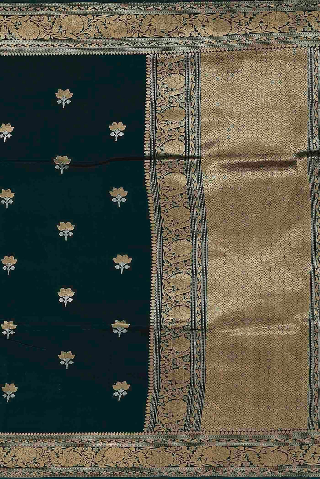 Blue Banarasi Katan Silk Saree