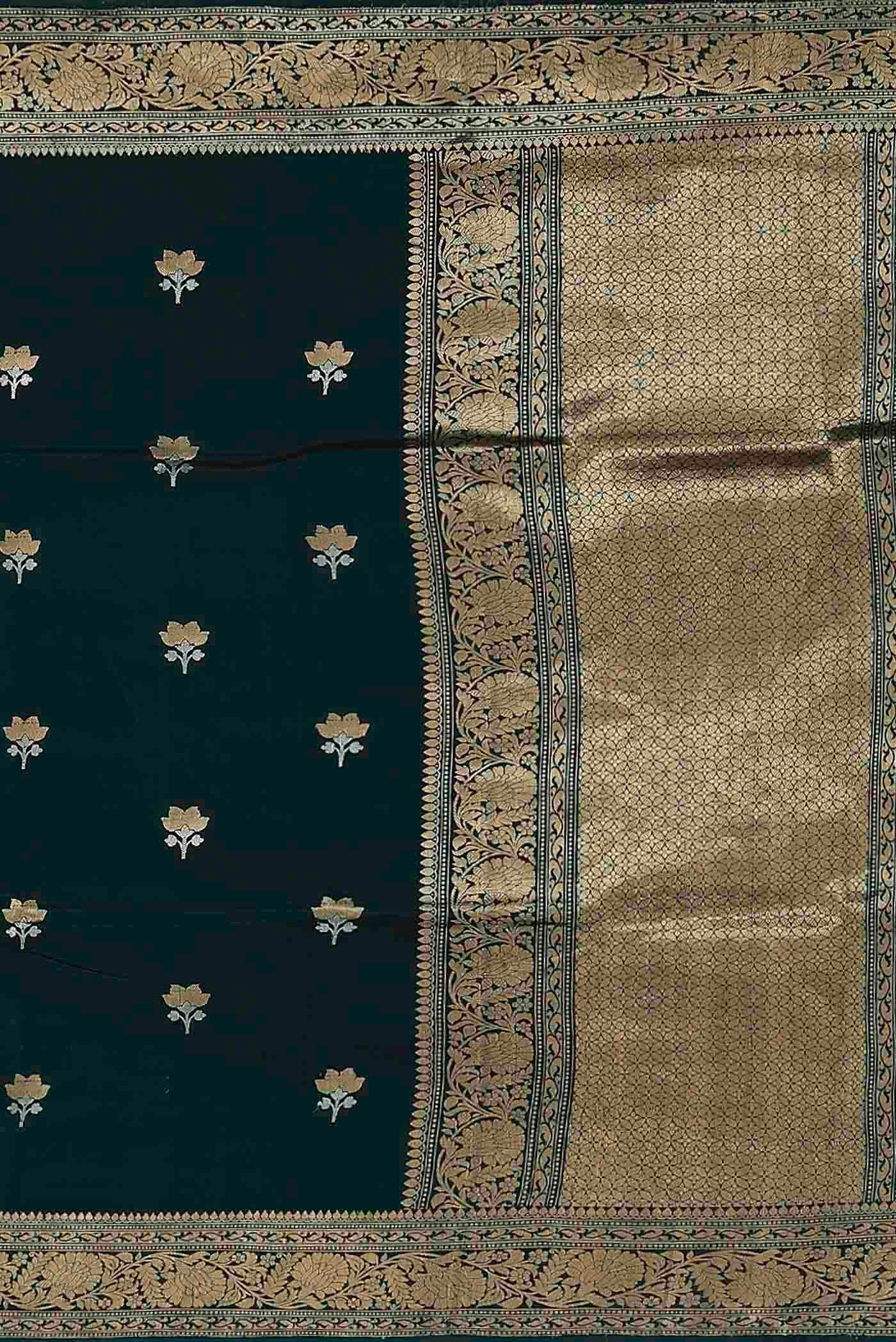Blue Banarasi Katan Silk Saree