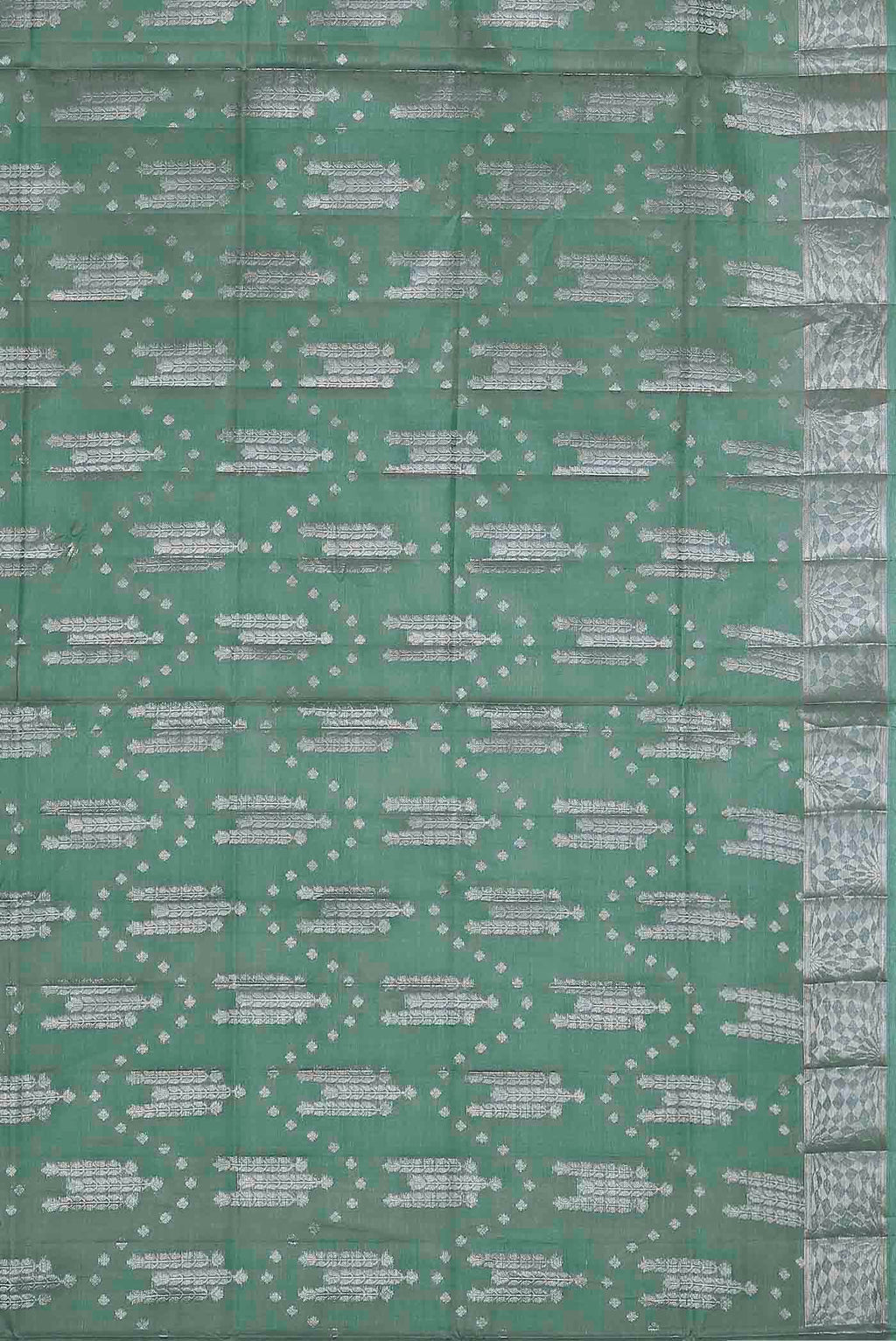 Green Banarasi Tussar Silk Saree