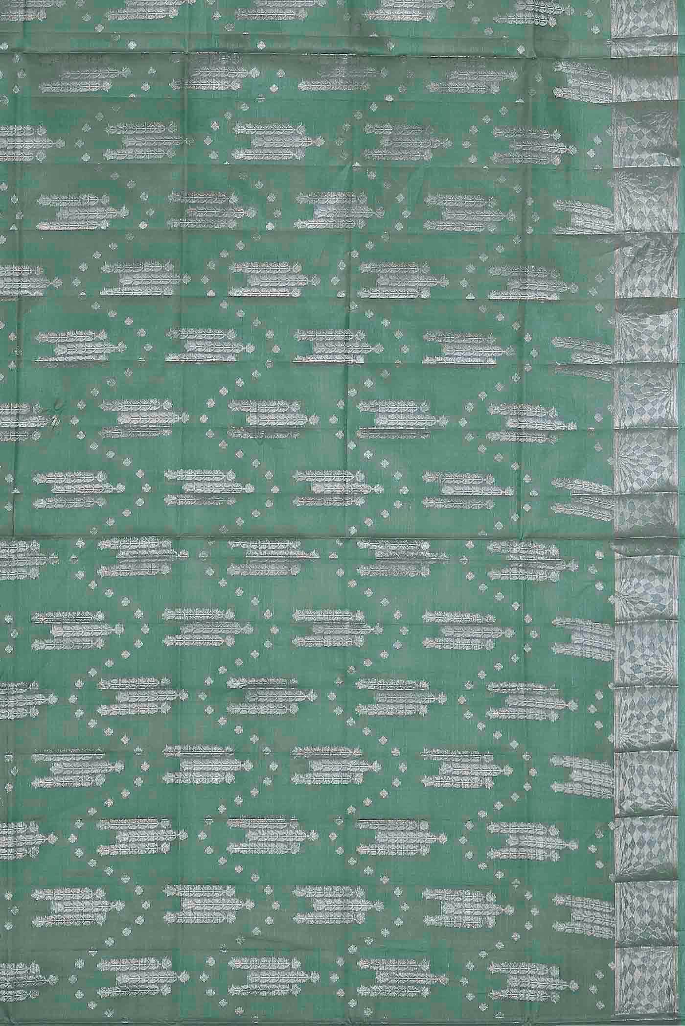Green Banarasi Tussar Silk Saree