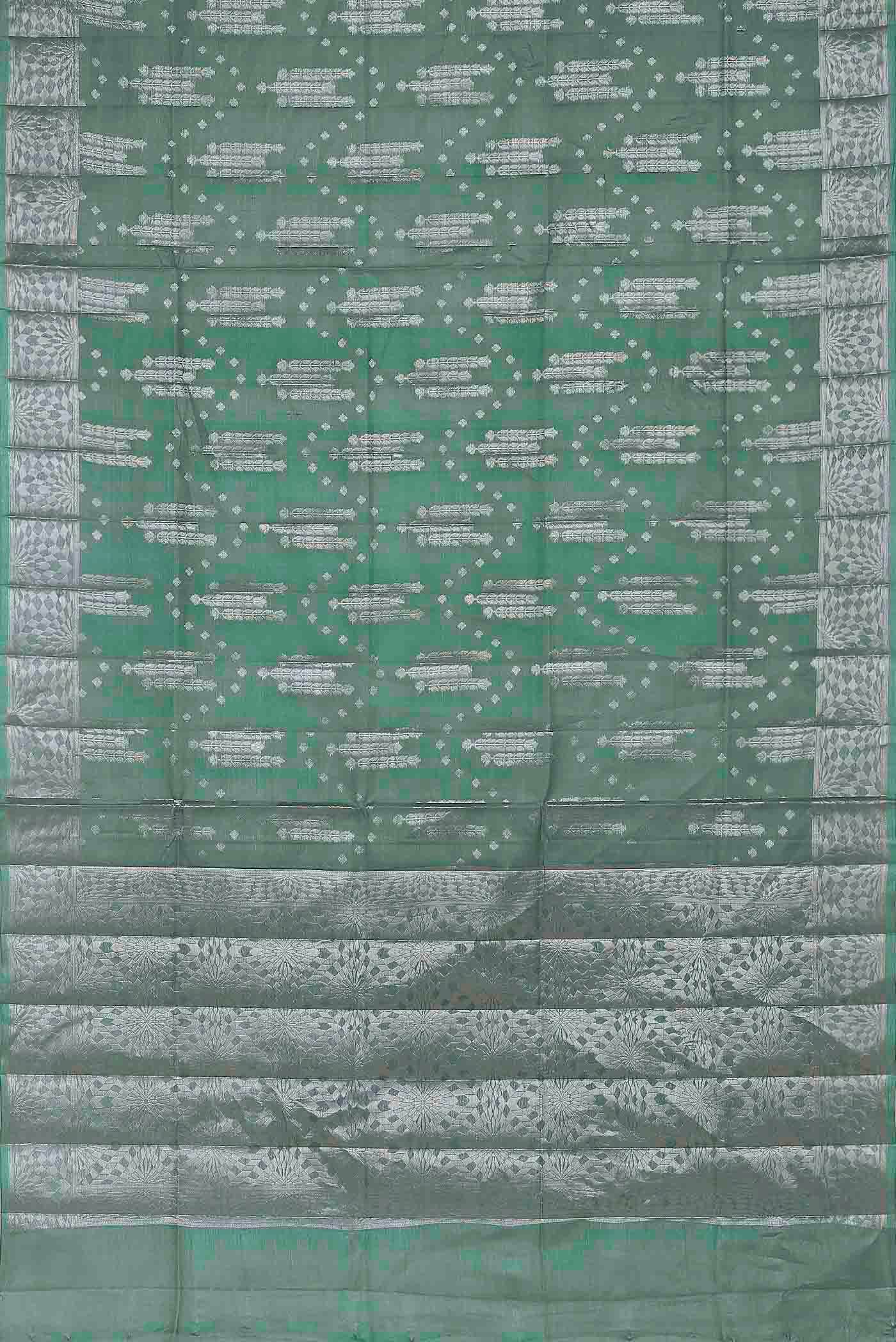 Green Banarasi Tussar Silk Saree