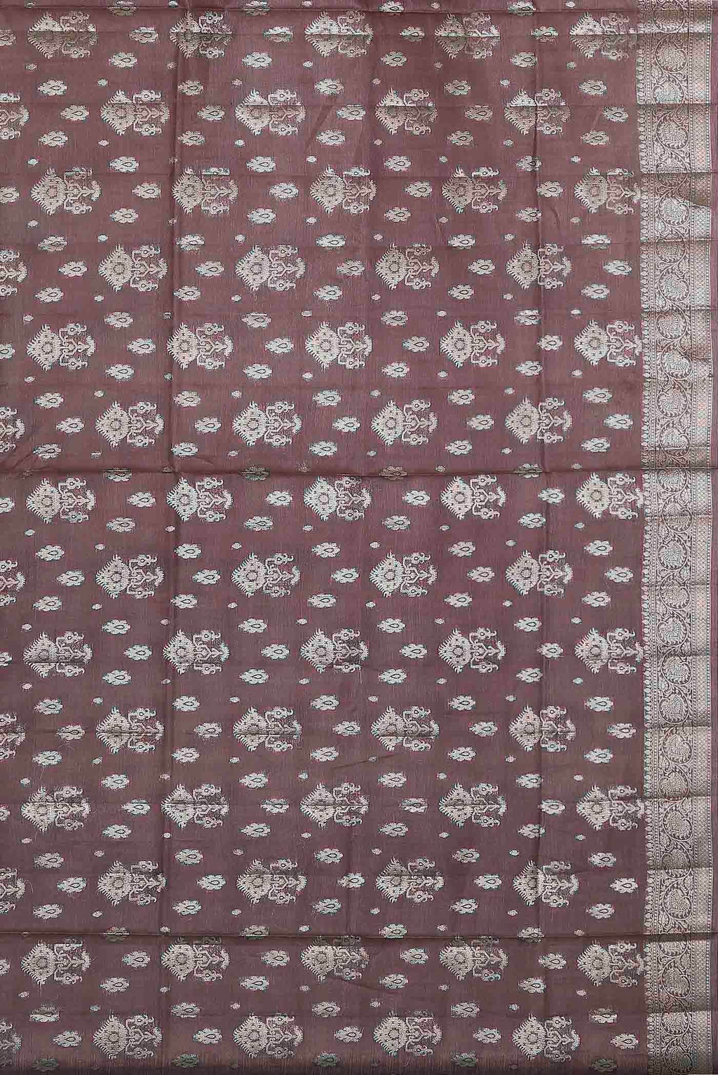 Mauve Banarasi Tussar Silk Saree