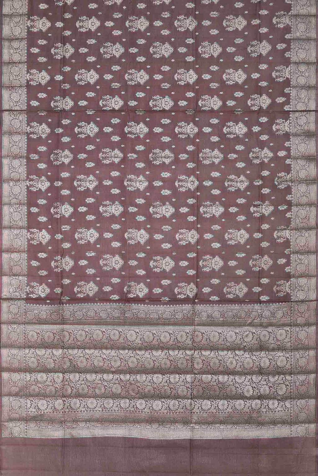 Mauve Banarasi Tussar Silk Saree