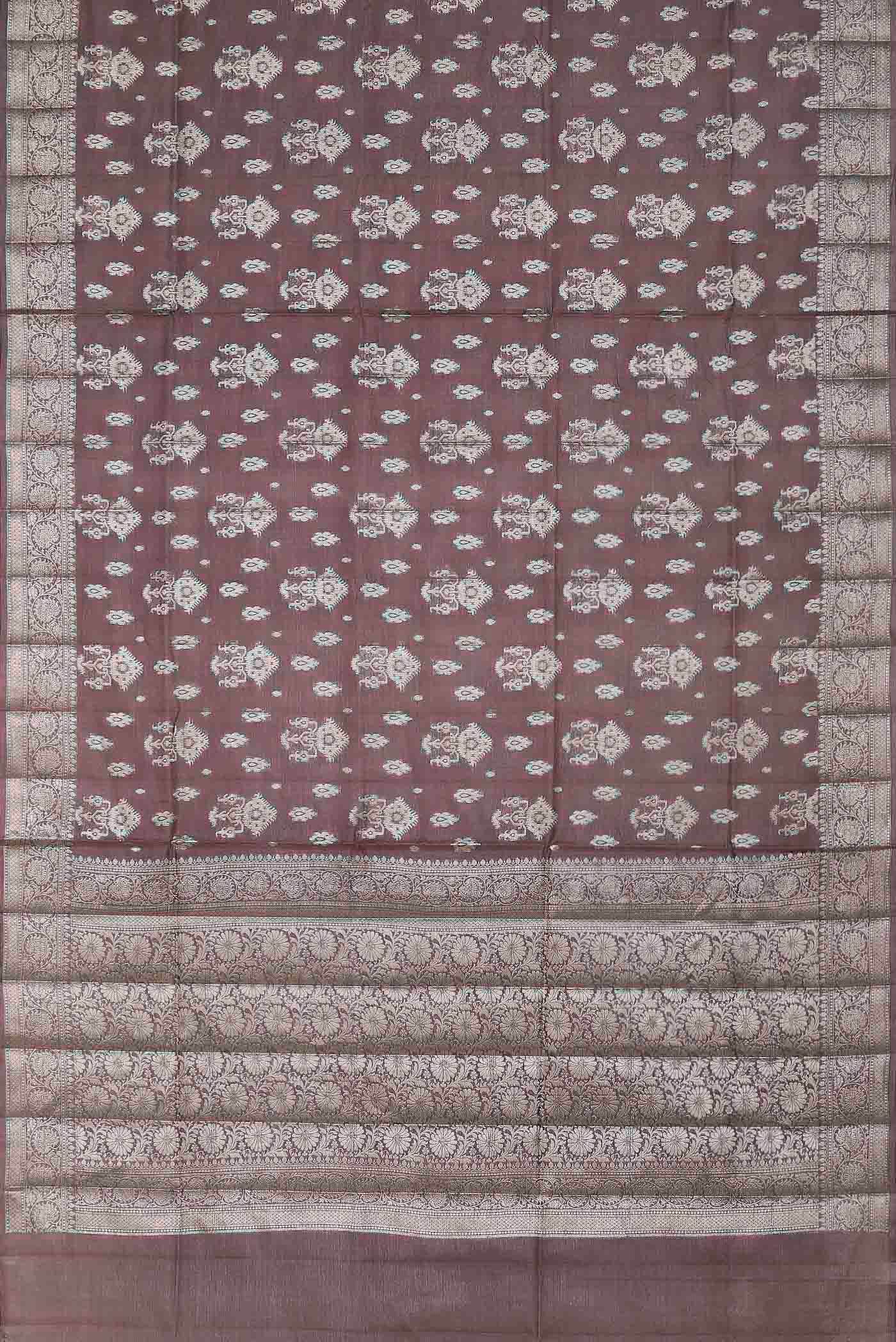 Mauve Banarasi Tussar Silk Saree