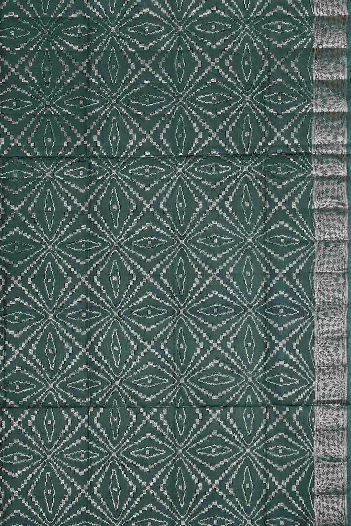 Green Banarasi Tussar Silk Saree