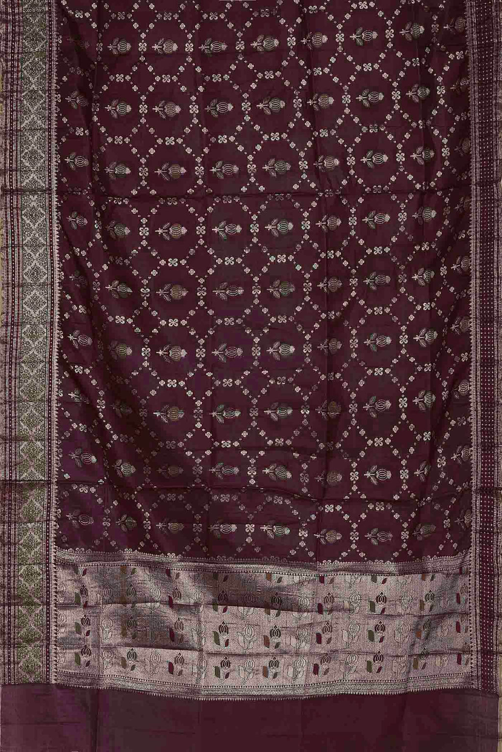 Purple Banarasi Tussar Silk Saree