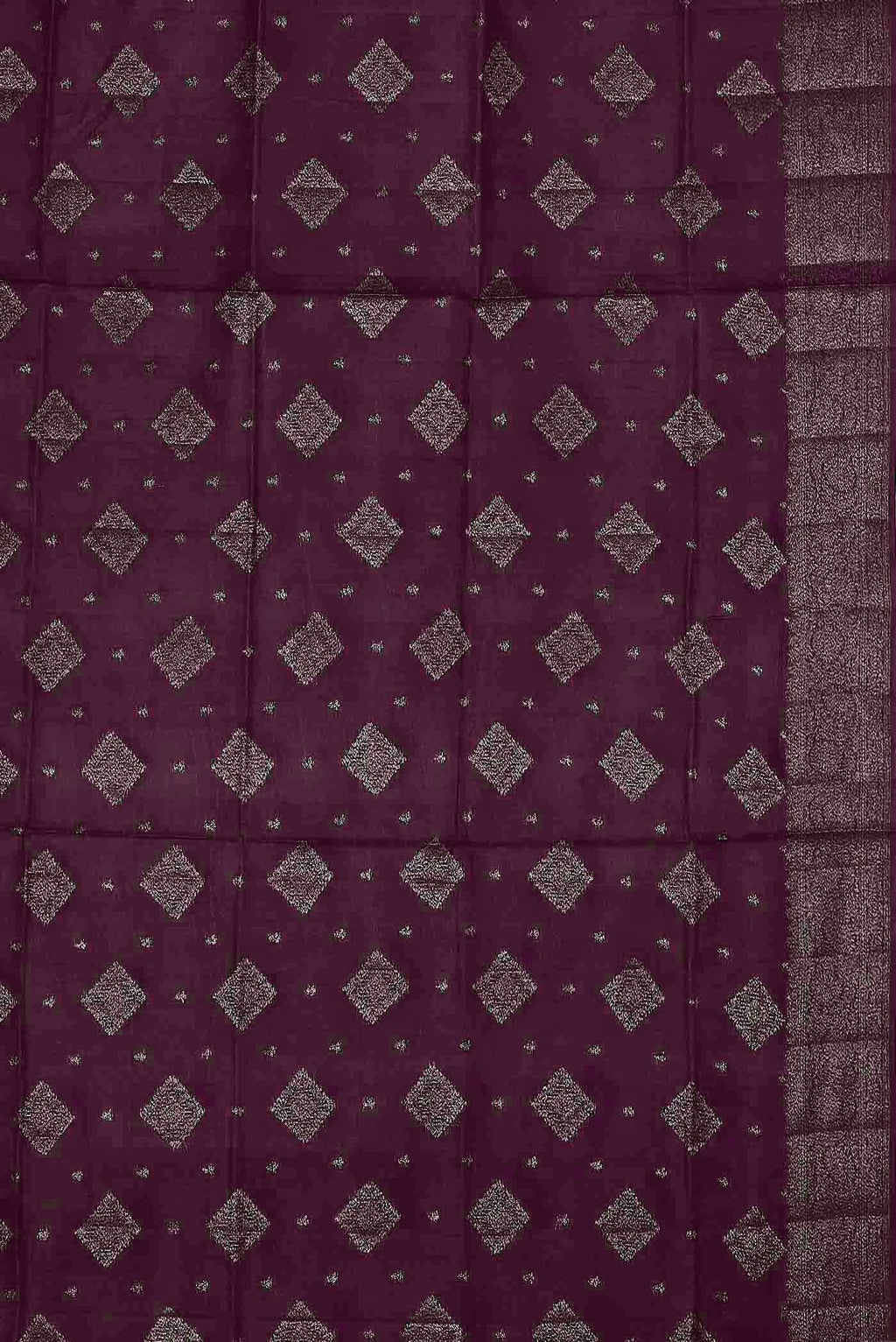 Purple Banarasi Tussar Silk Saree