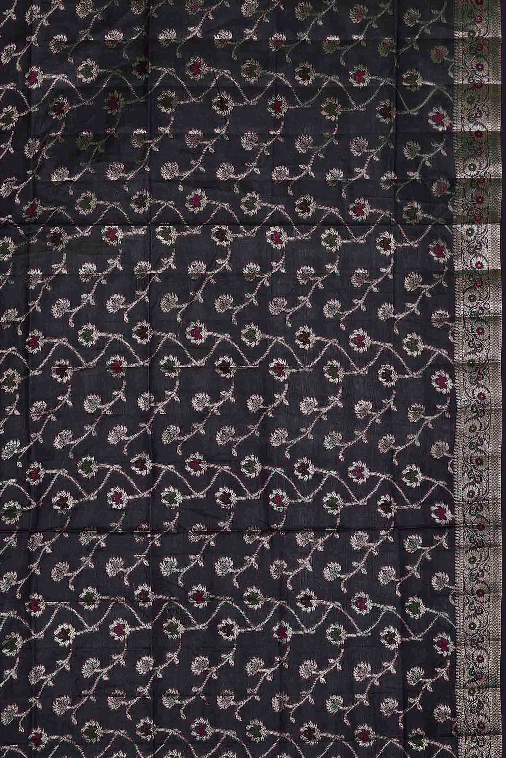 Green Banarasi Tussar Silk Saree