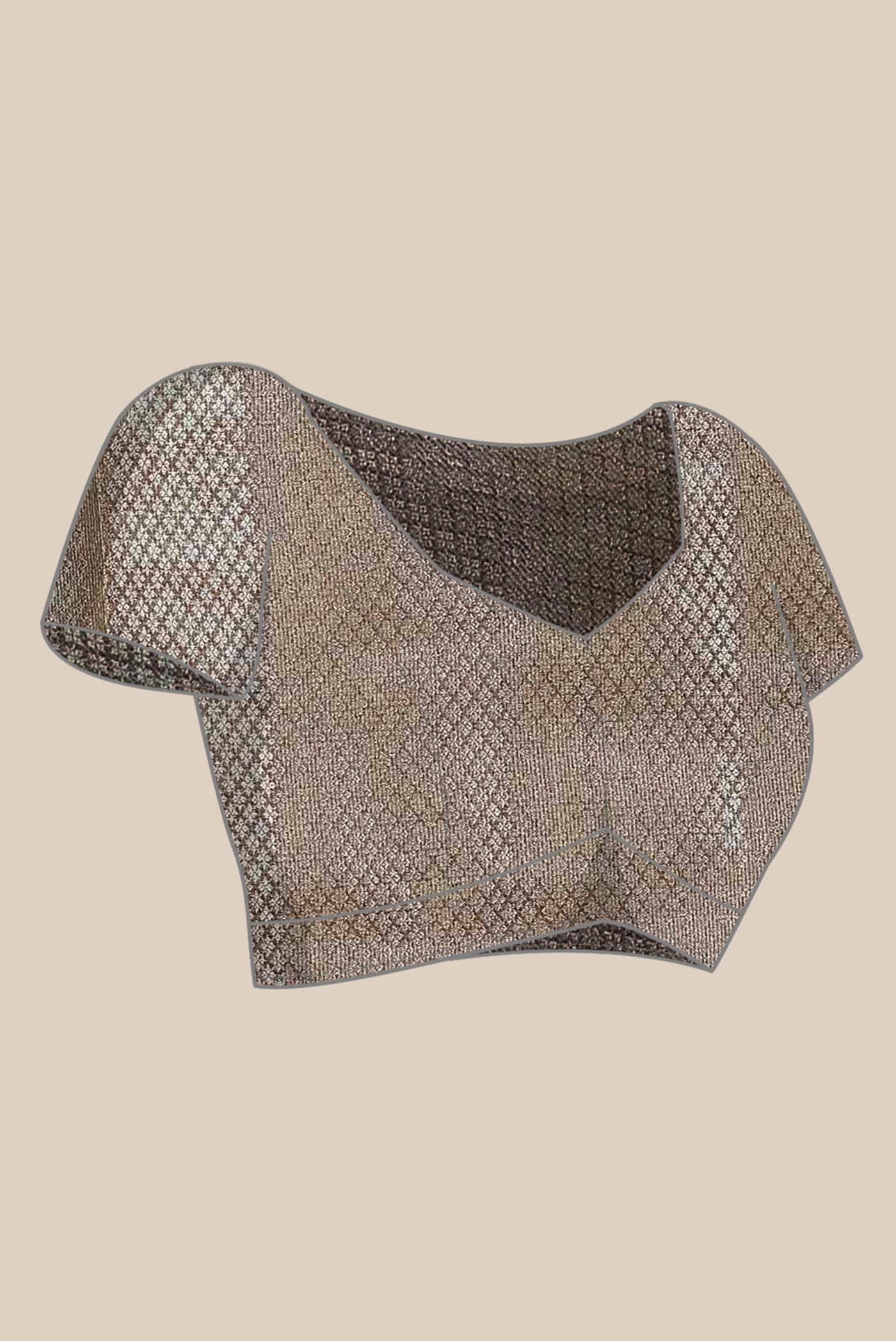 Brown Banarasi Raw Silk Saree