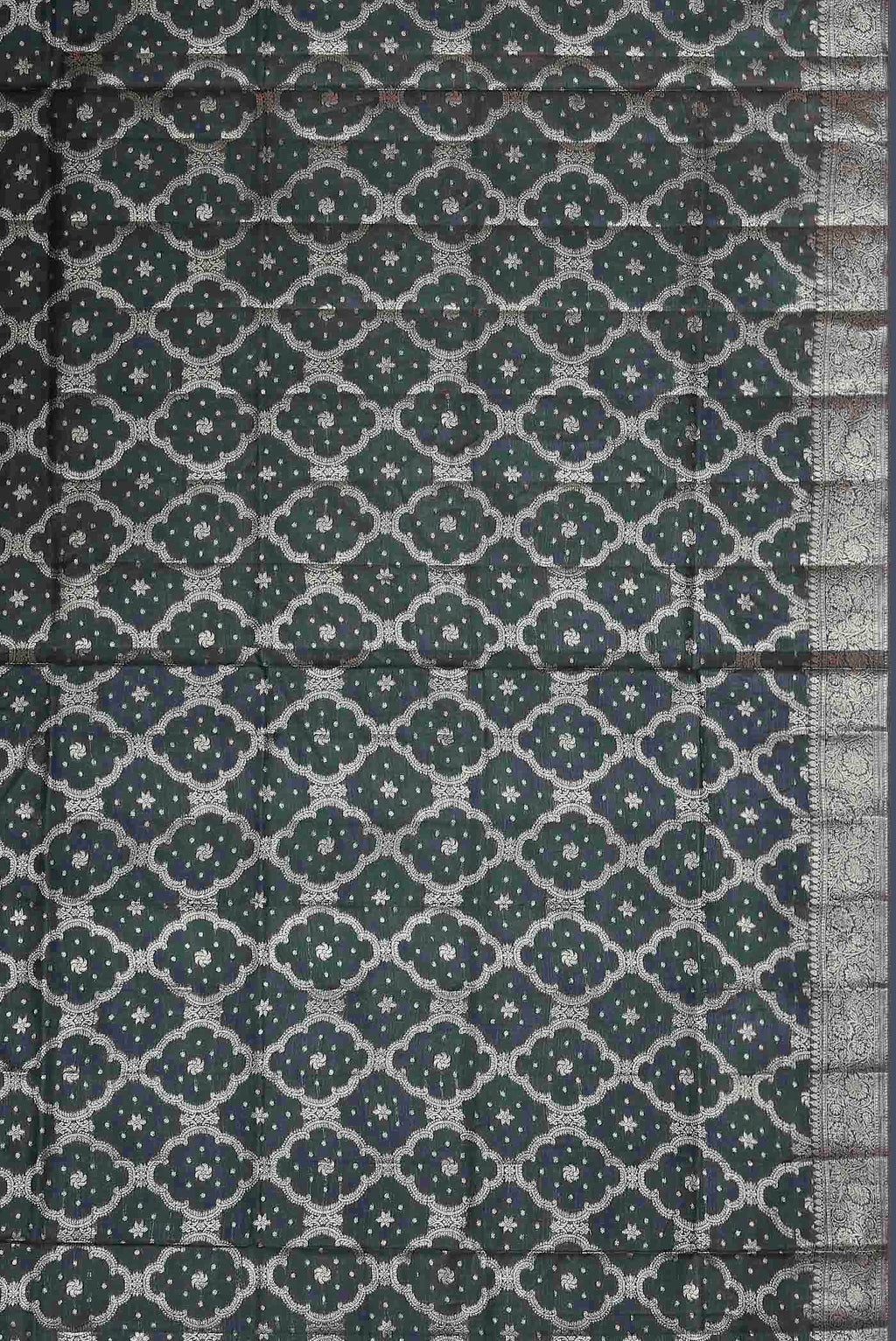 Blue Banarasi Tussar Silk Saree