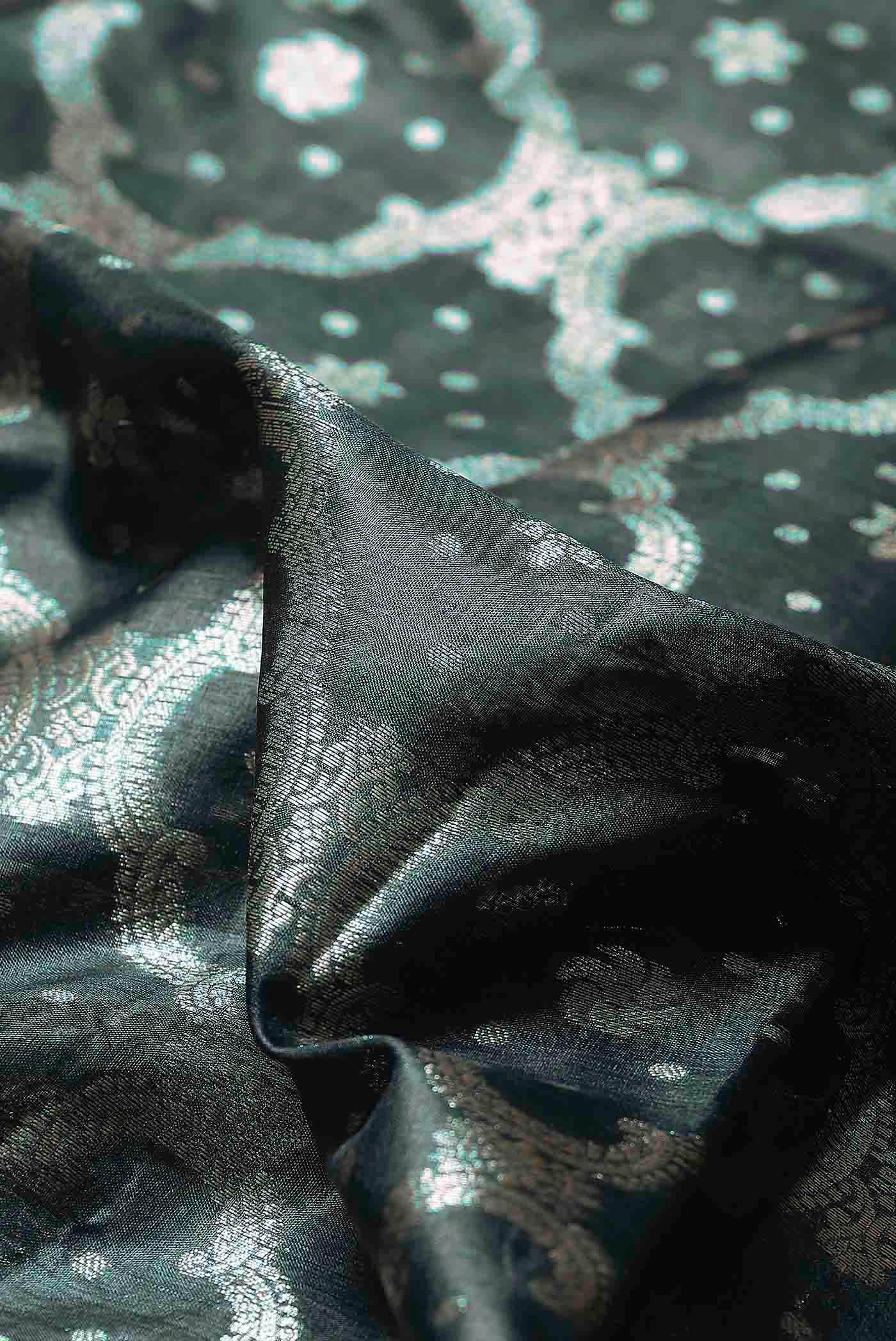 Blue Banarasi Tussar Silk Saree