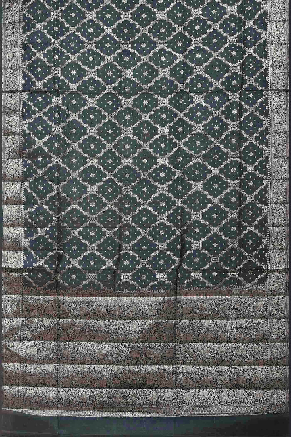 Blue Banarasi Tussar Silk Saree