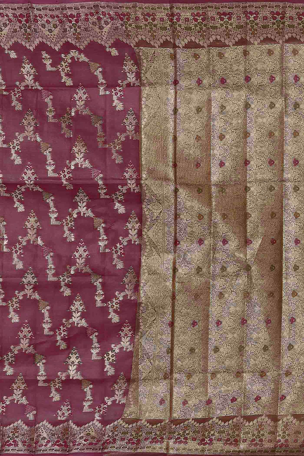 Pink Banarasi Raw Silk Saree
