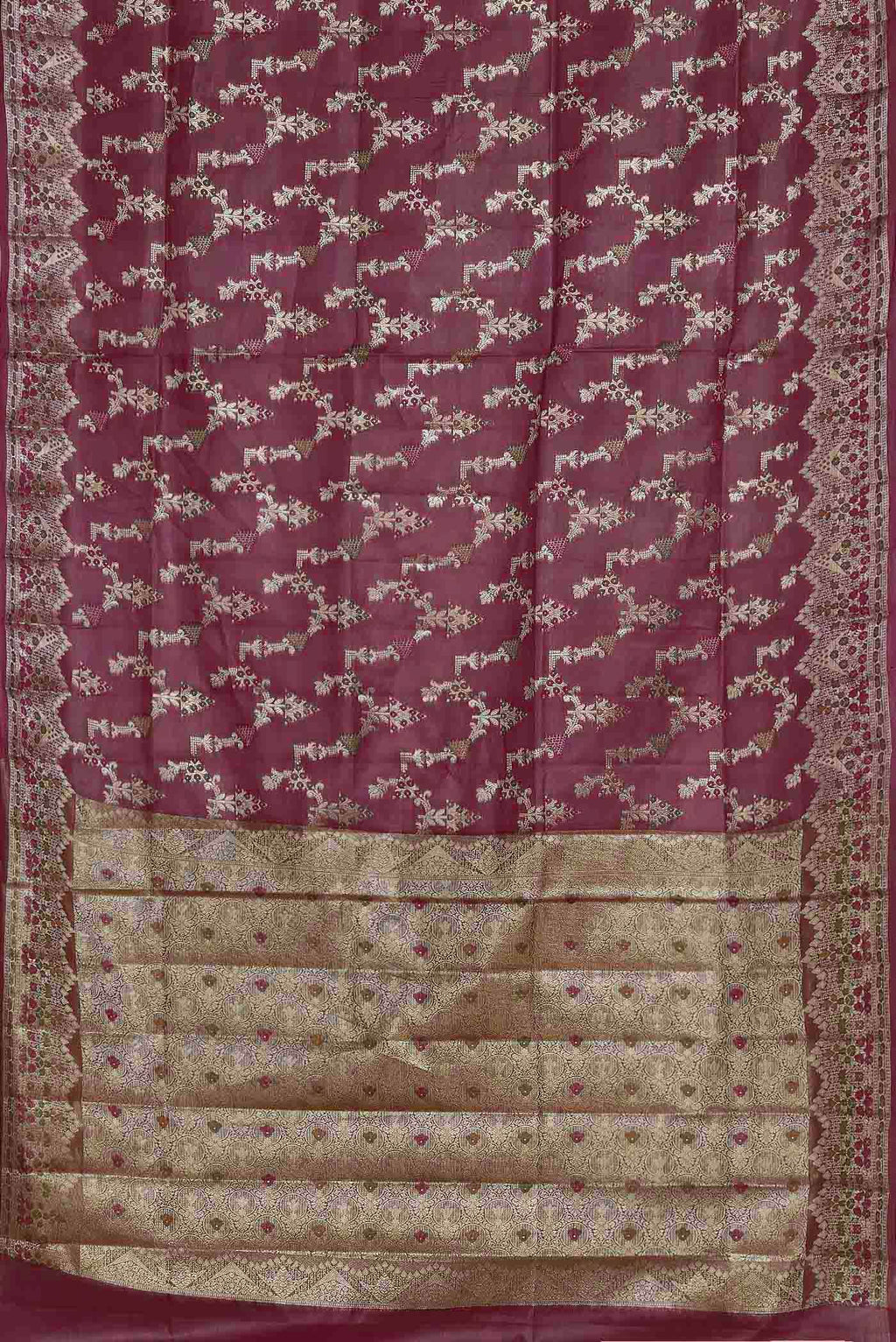 Pink Banarasi Raw Silk Saree