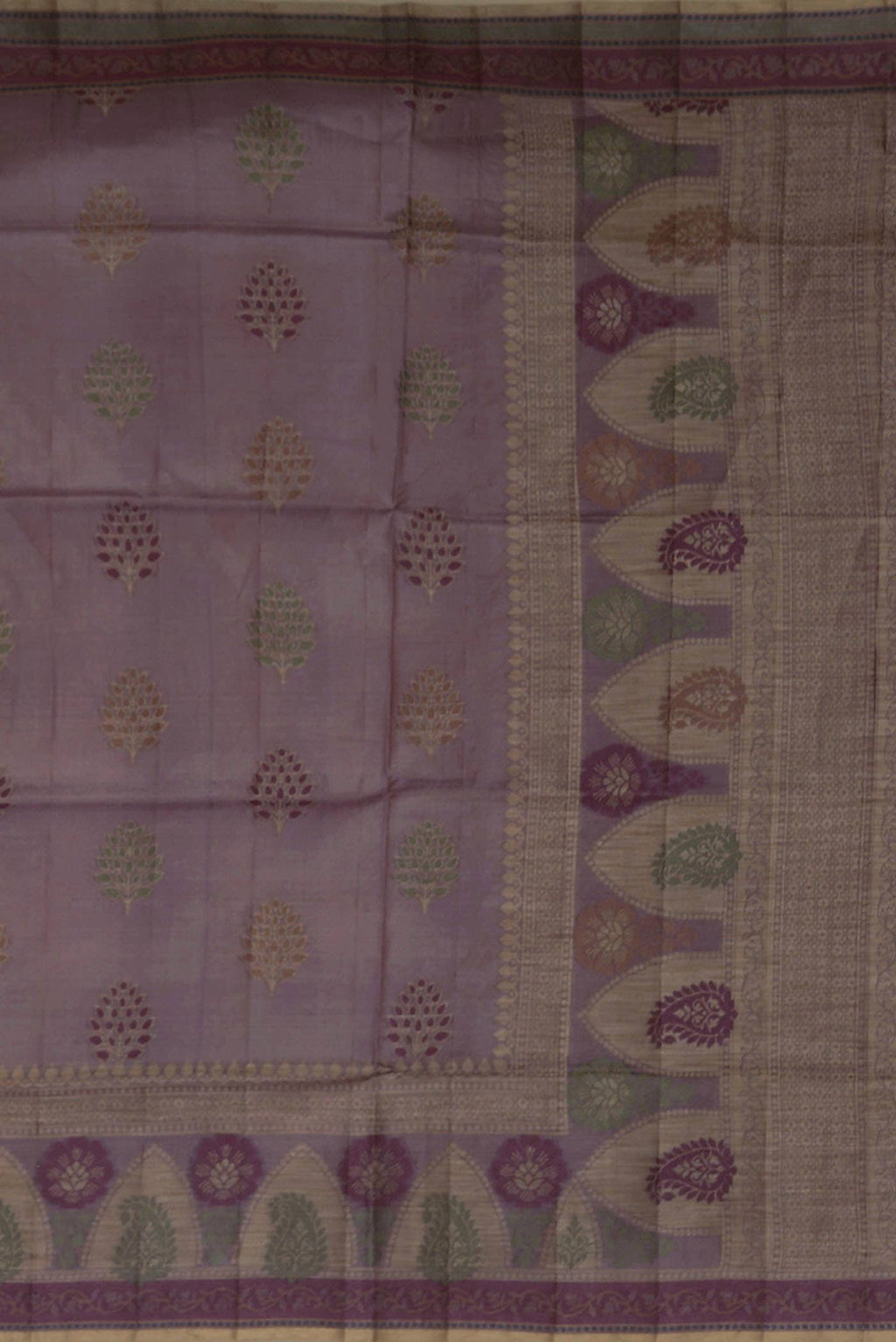 Mauve Banarasi Tussar Silk Saree