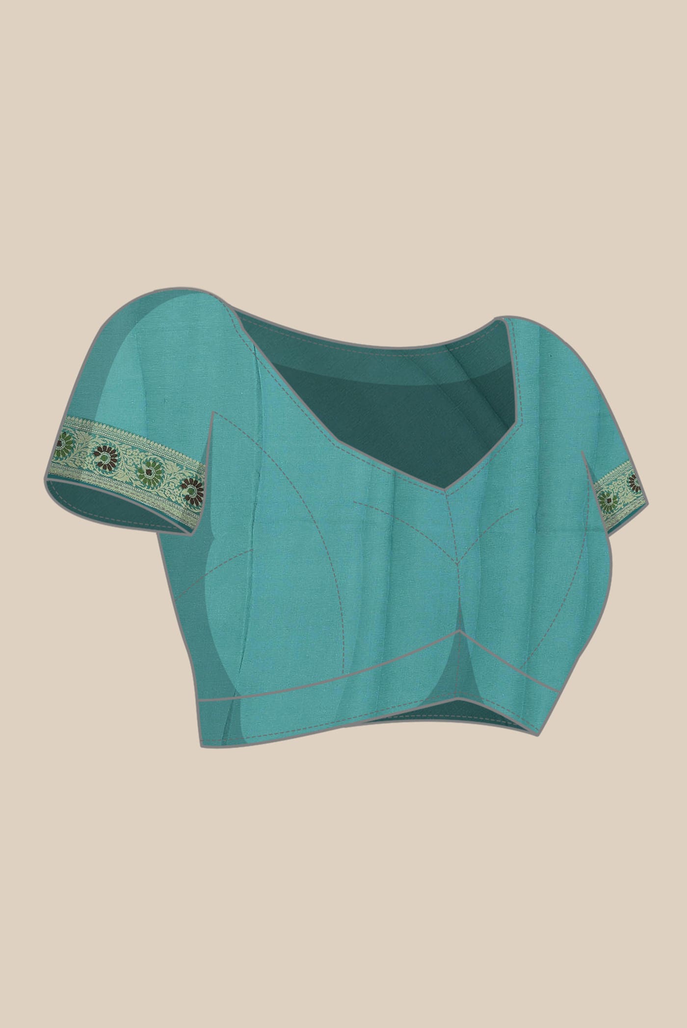 Green Banarasi Georgette Saree