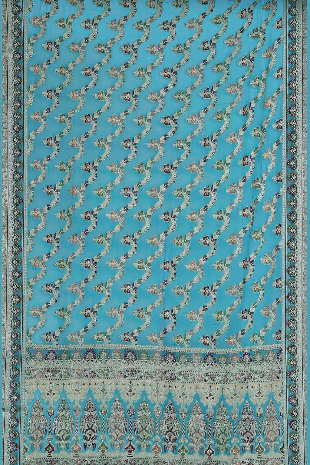 Blue Banarasi Georgette Saree